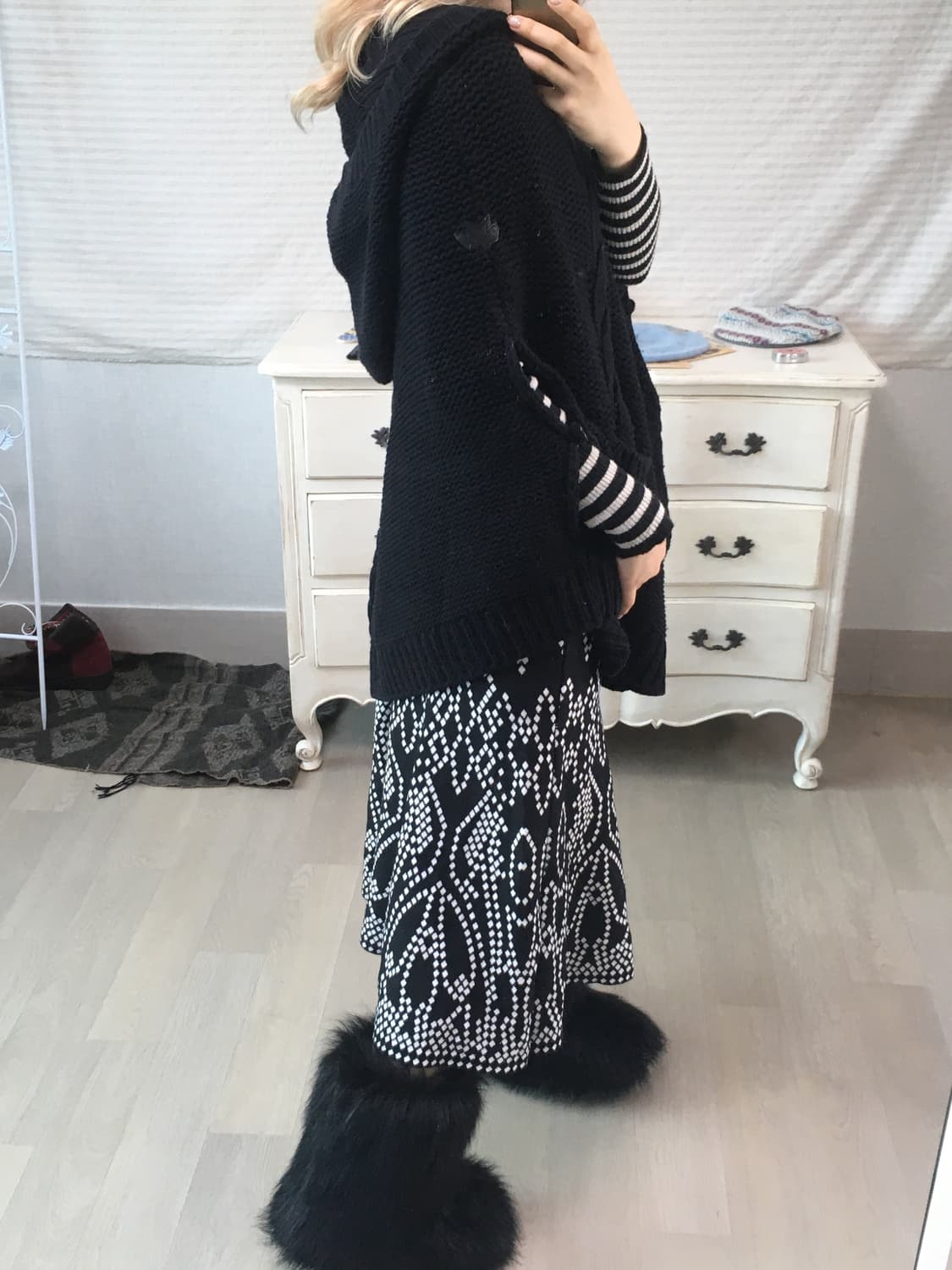 유일매물)diesel wool knit cape hood cardigan 상품이미지4