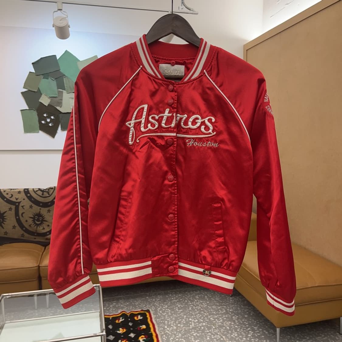 MLB 휴스턴 애스트로스 유니크 새틴 바시티 자켓 95 C07777 상품이미지3