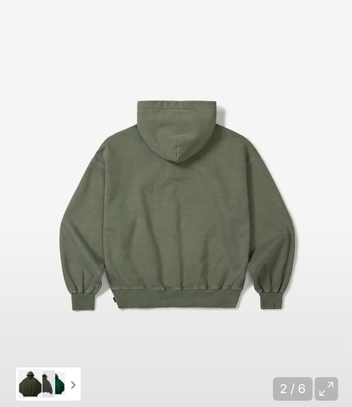 카락터 후드 1사이즈 Garment dyed button hoodie P 상품이미지2