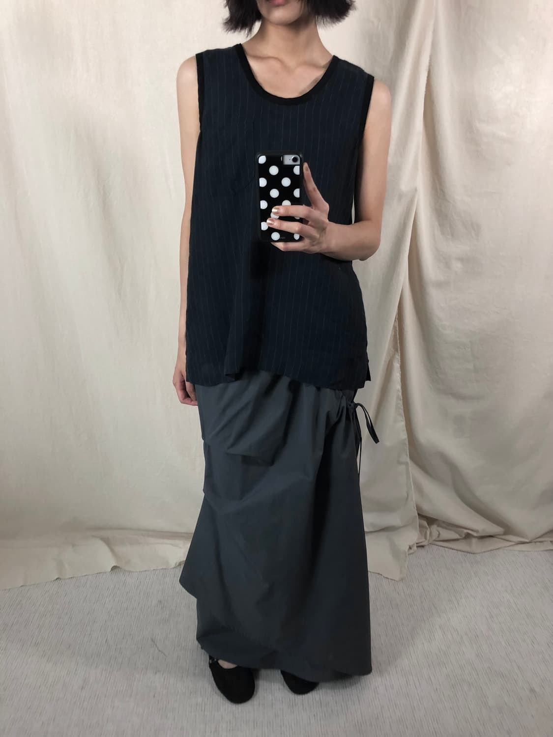Margaret Howell 마가렛호웰 스트라이프 린넨 민소매 상품이미지3