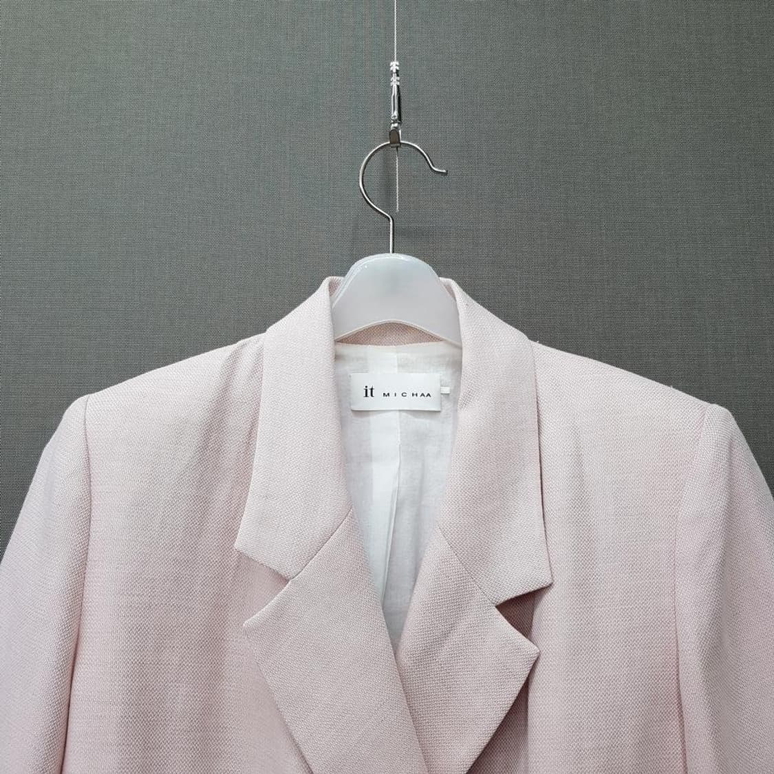 잇미샤 2023 린넨 블렌드 반팔 더블 버튼 자켓 55사이즈 상품이미지2