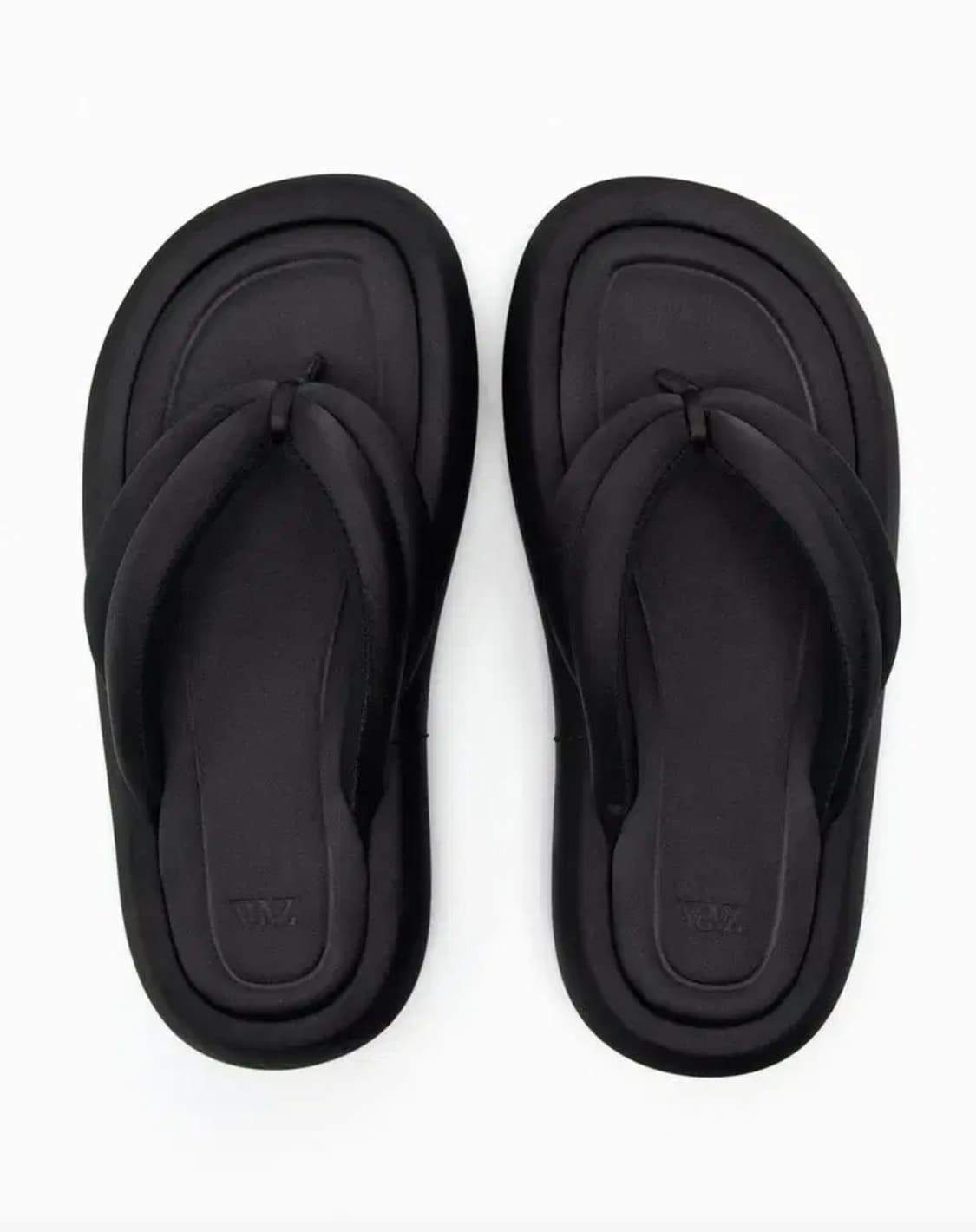 자라패브릭샌들 자라패딩쪼리 35(225-235) 3600/110/800 상품이미지2