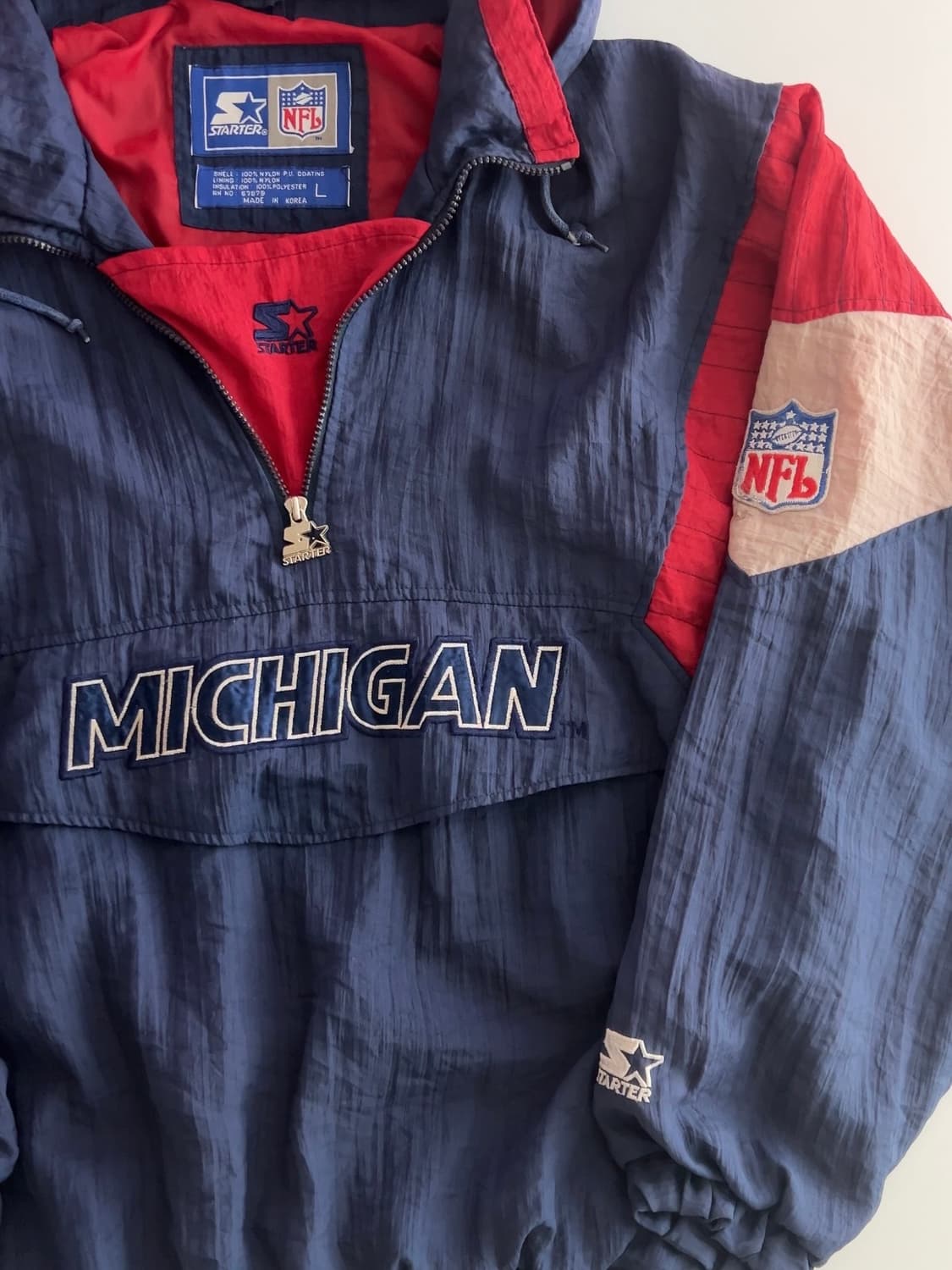 NFL 스타터 미시건 아노락 L 상품이미지3