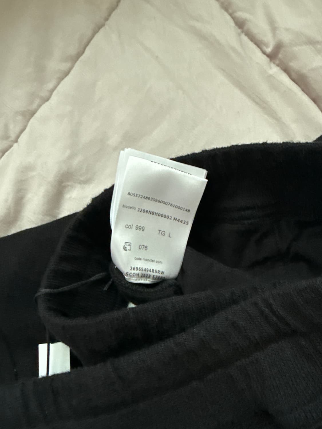 몽클레르 릭 오웬스 코튼 스웨트팬츠 블랙 상품이미지3