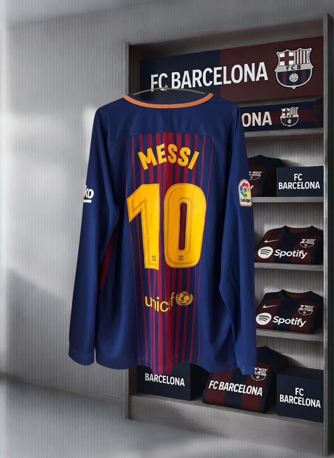 17-18 바르셀로나 홈 긴팔 메시 유니폼 정품 상품이미지1