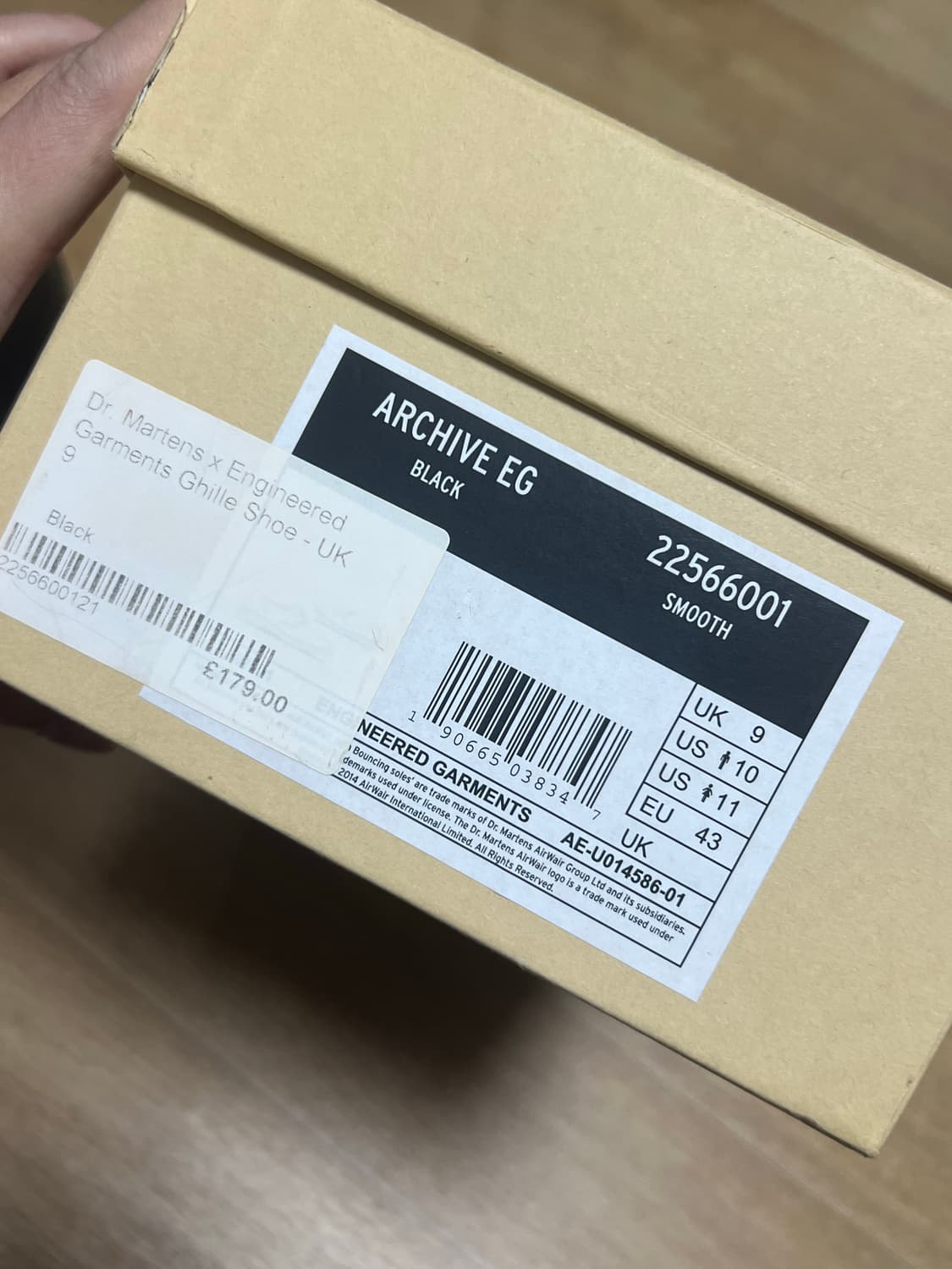 엔지니어드 가먼츠 닥터마틴 uk9 made in uk 상품이미지3