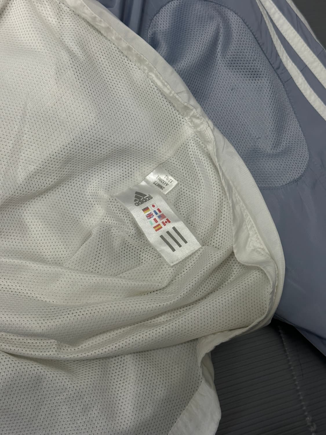 아디다스 바람막이 자켓 화이트 스카이블루 100 상품이미지6