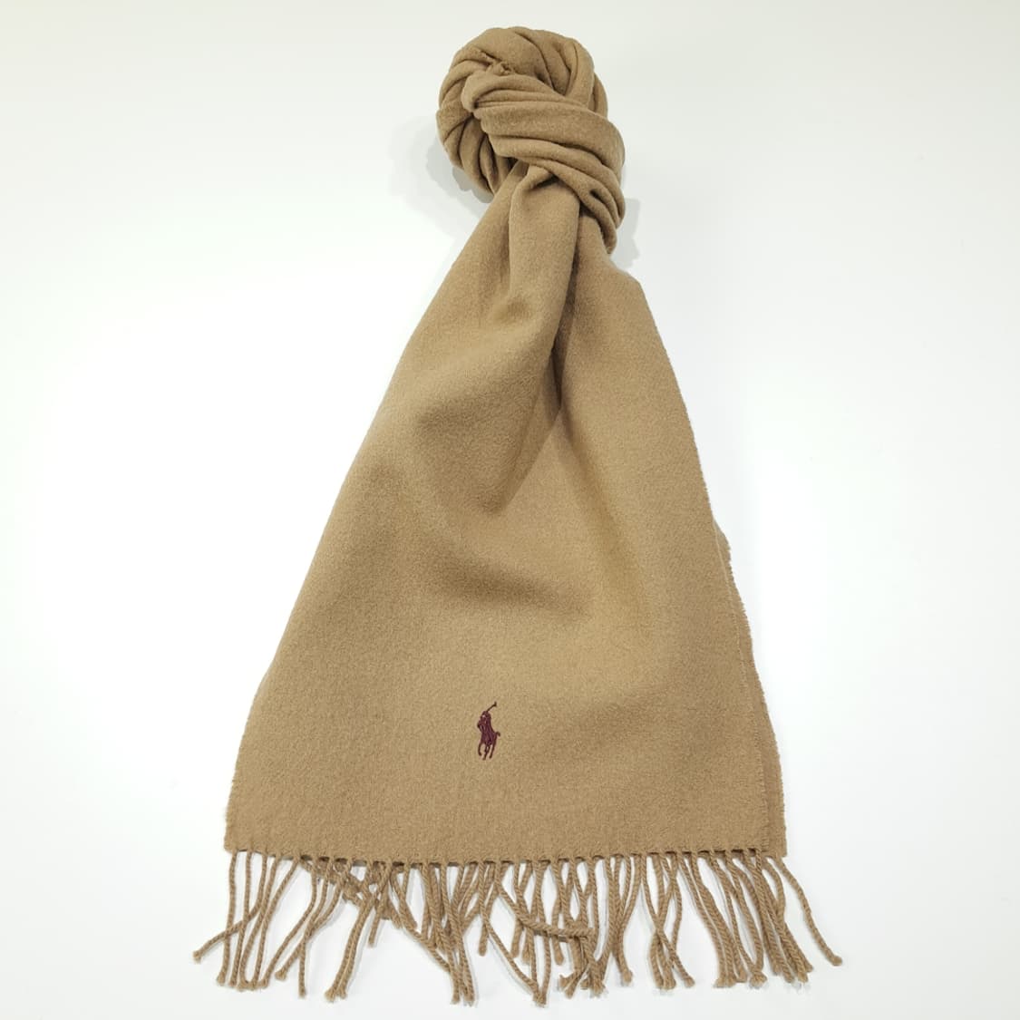 MX623 폴로 90s 스코틀랜드판 램스울 카멜 머플러목도리 상품이미지1