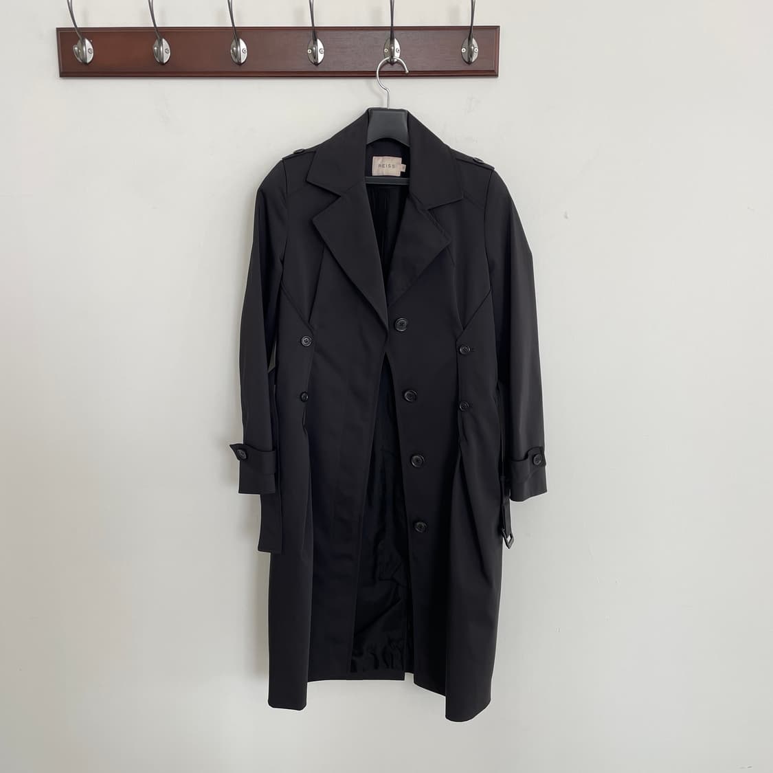 REISS 리스 여성S 벨티드 블랙 트렌치 코트 상품이미지3