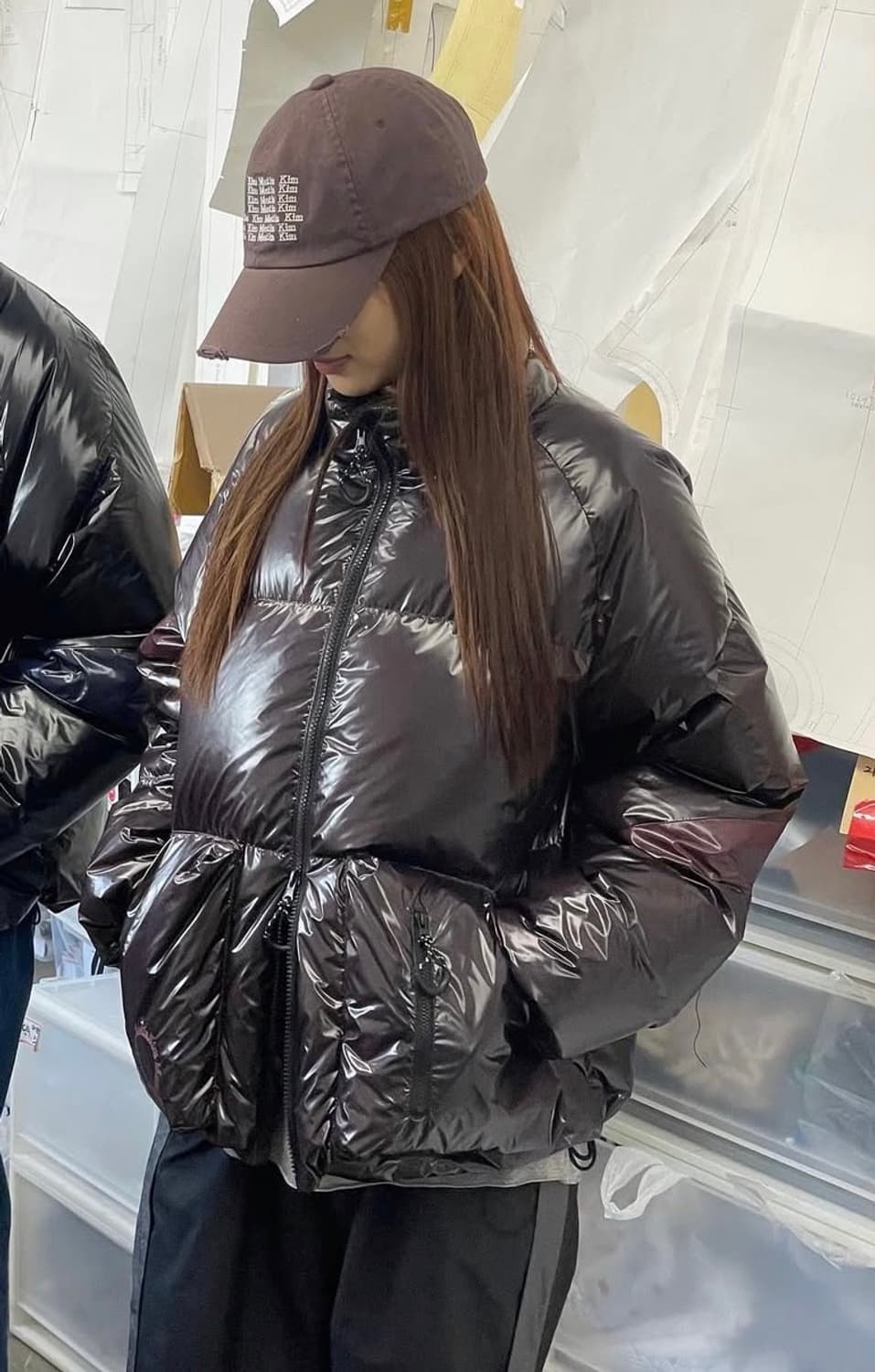 마뗑킴 글로시 패딩 브라운 상품이미지1