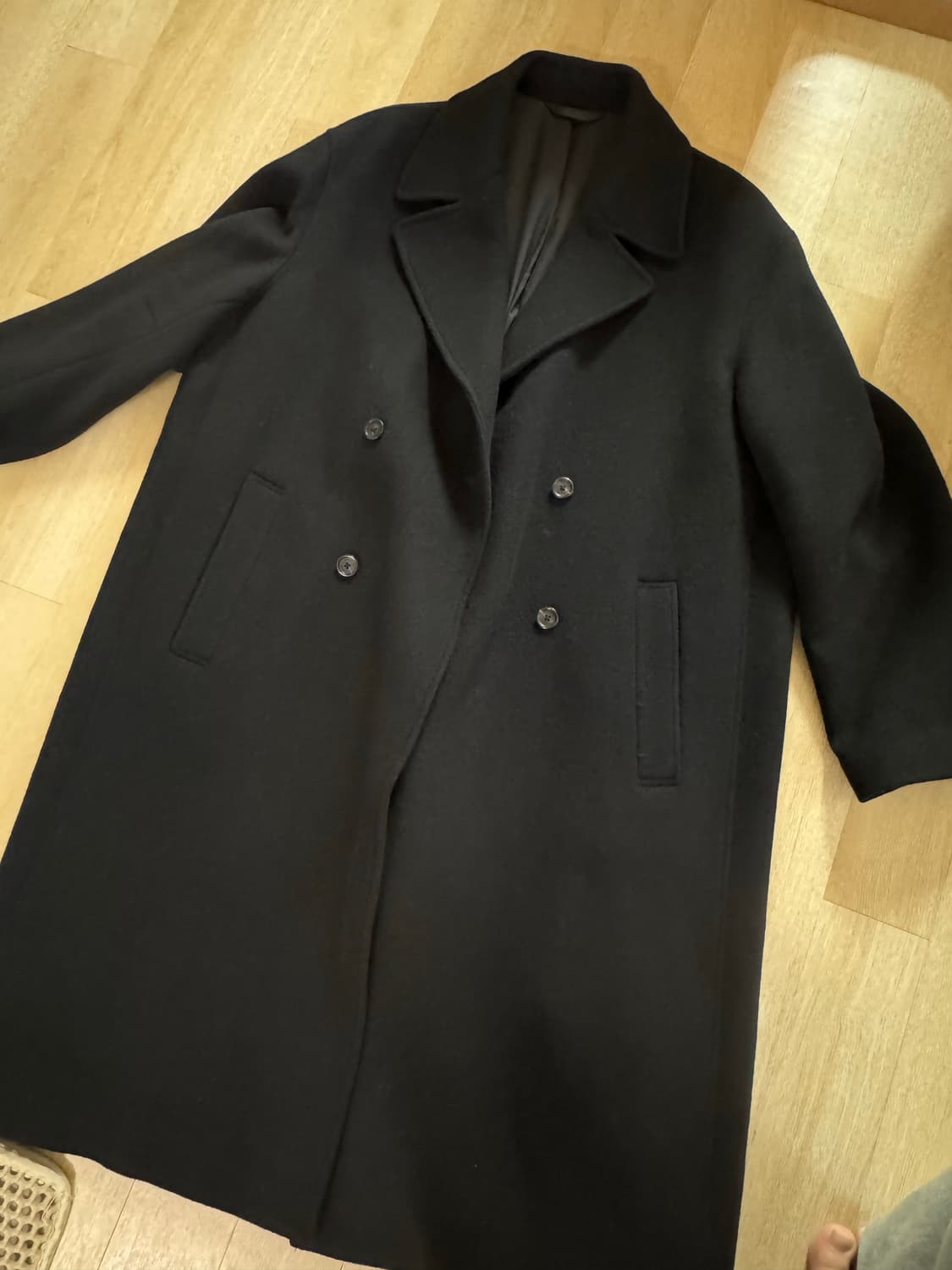 비바스튜디오 캐시미어 블렌디드 더블코트 블랙8 상품이미지1