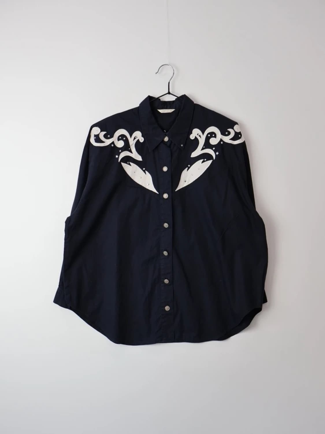 Japanese Western Style Shirt Navy 상품이미지5
