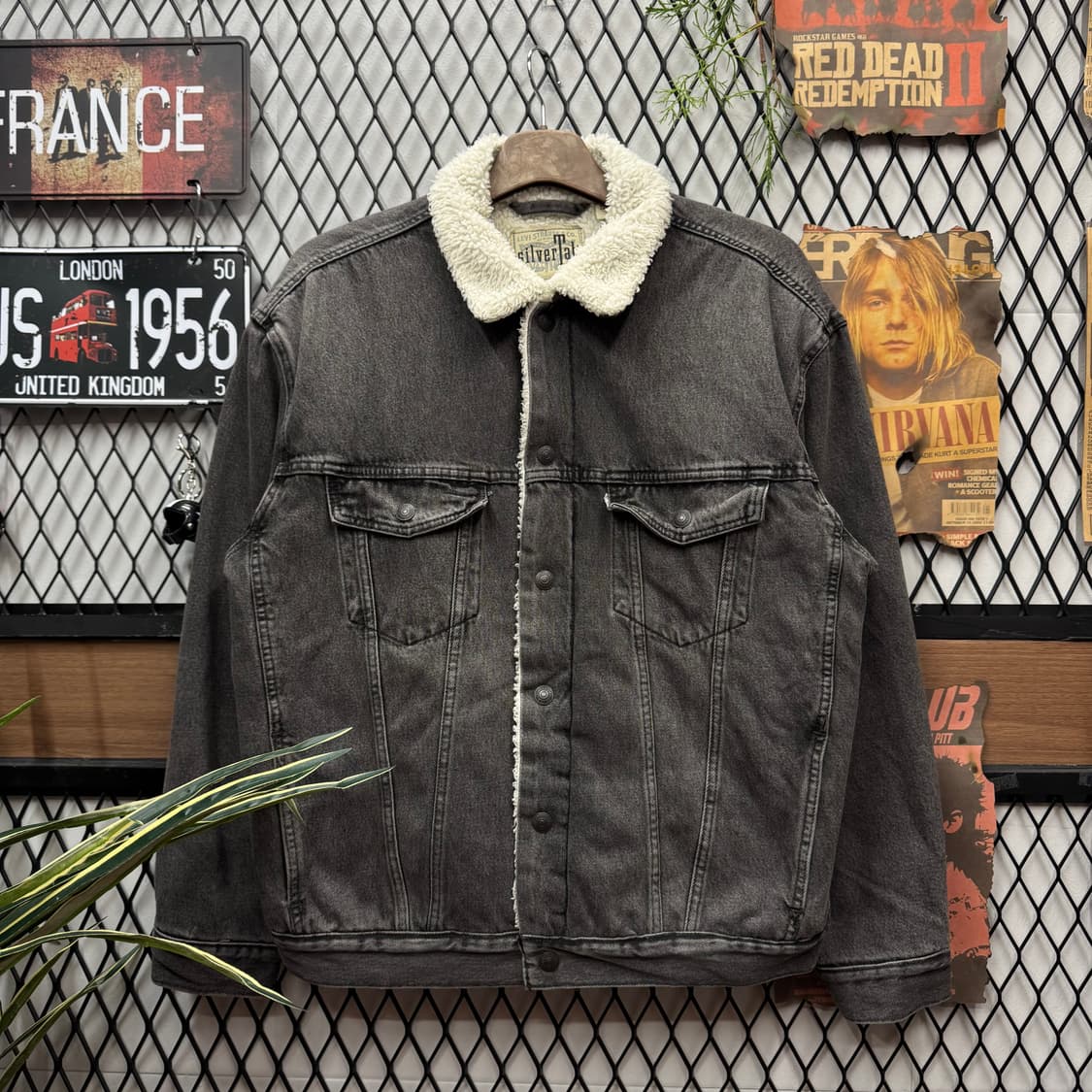 리바이스 타입 3 실버탭 쉐르파 흑청 데님 트러커 자켓 상품이미지1