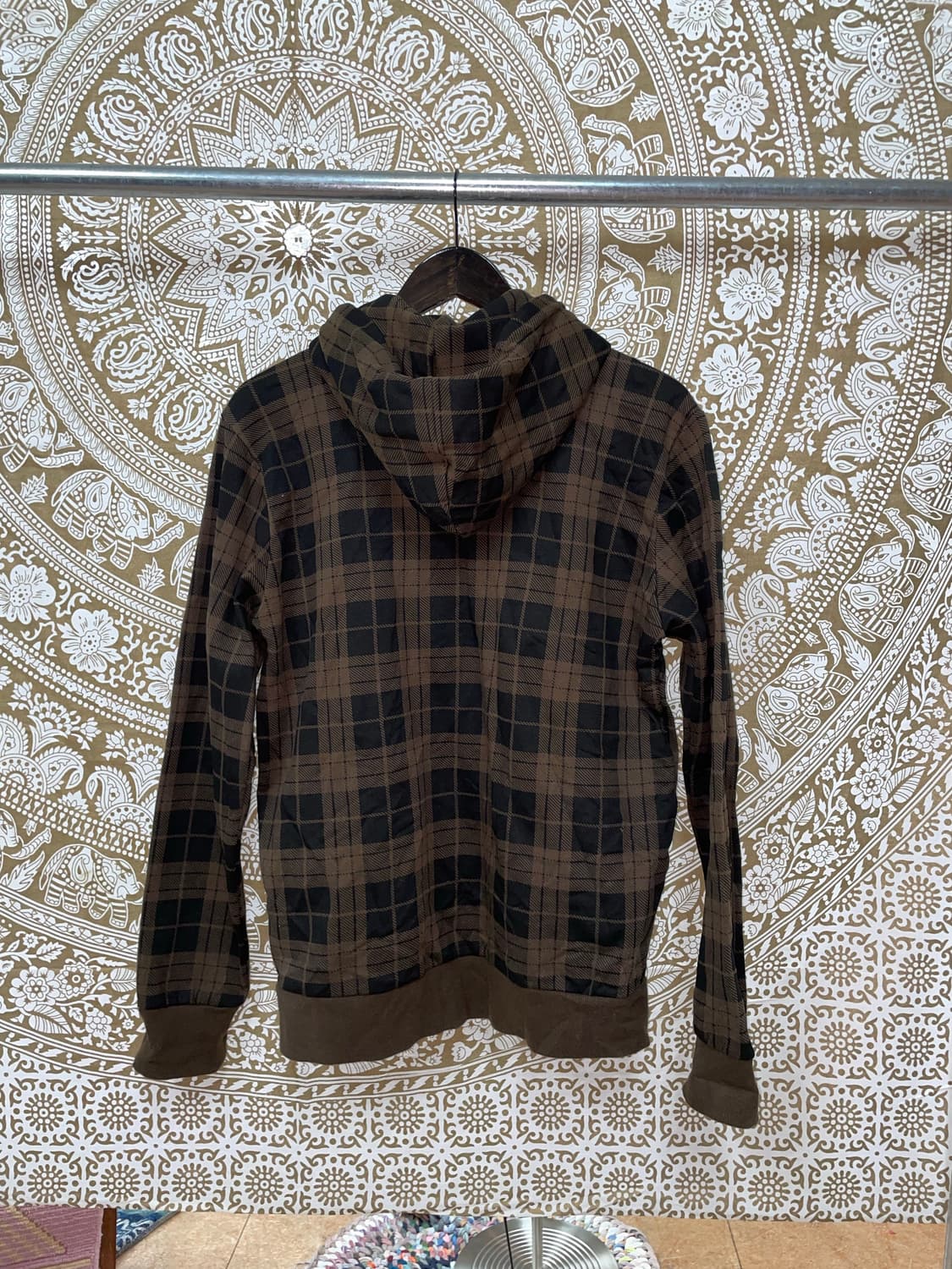 에드윈 빈티지 프린팅 체크 기모 후드집업  상품이미지5