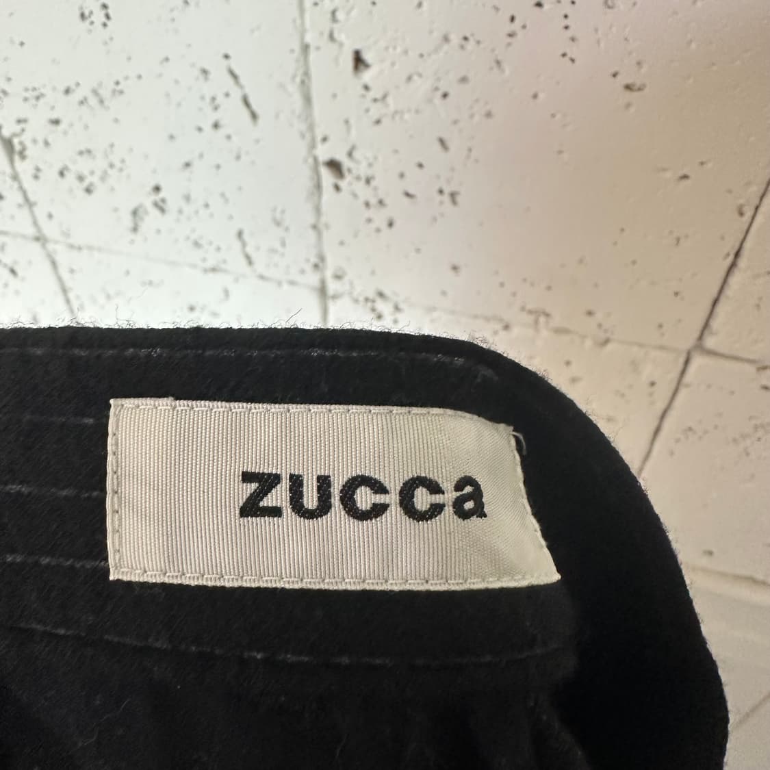 우먼S zucca 주카 울 배기 팬츠 블랙 상품이미지4