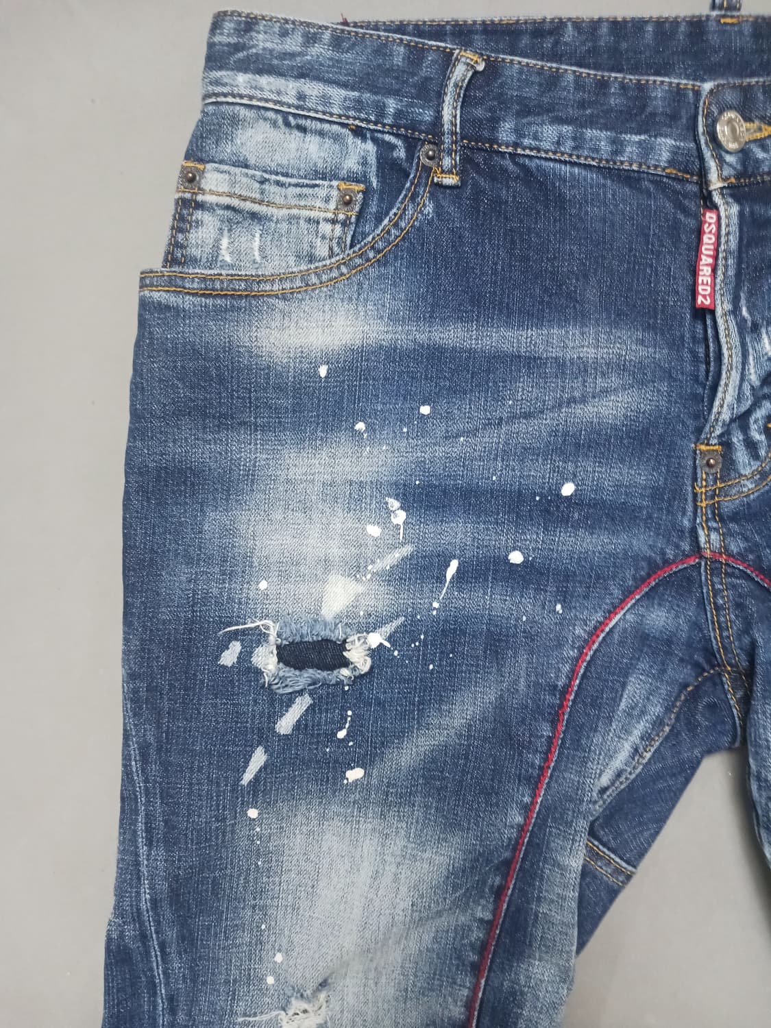 [48] 디스퀘어드2 레드스티치 타이디바이커진 청바지 32 33 상품이미지2