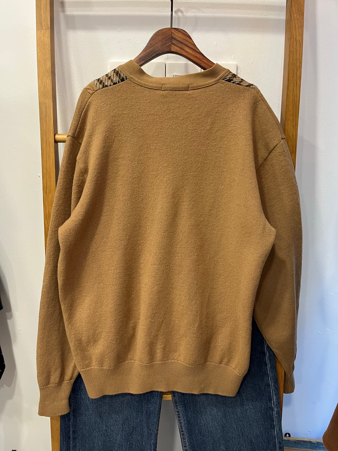 닥스 꽈배기 체크 가디건 상품이미지2