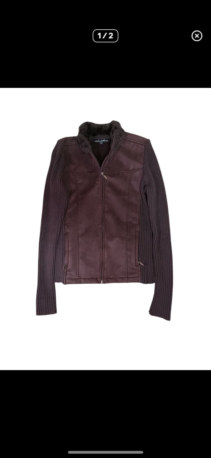 일본 스웨이드 니트 자켓 상품이미지1