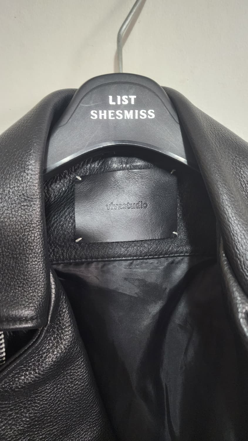 비바스튜디오 블랙 가죽 라이더 자켓 상품이미지5