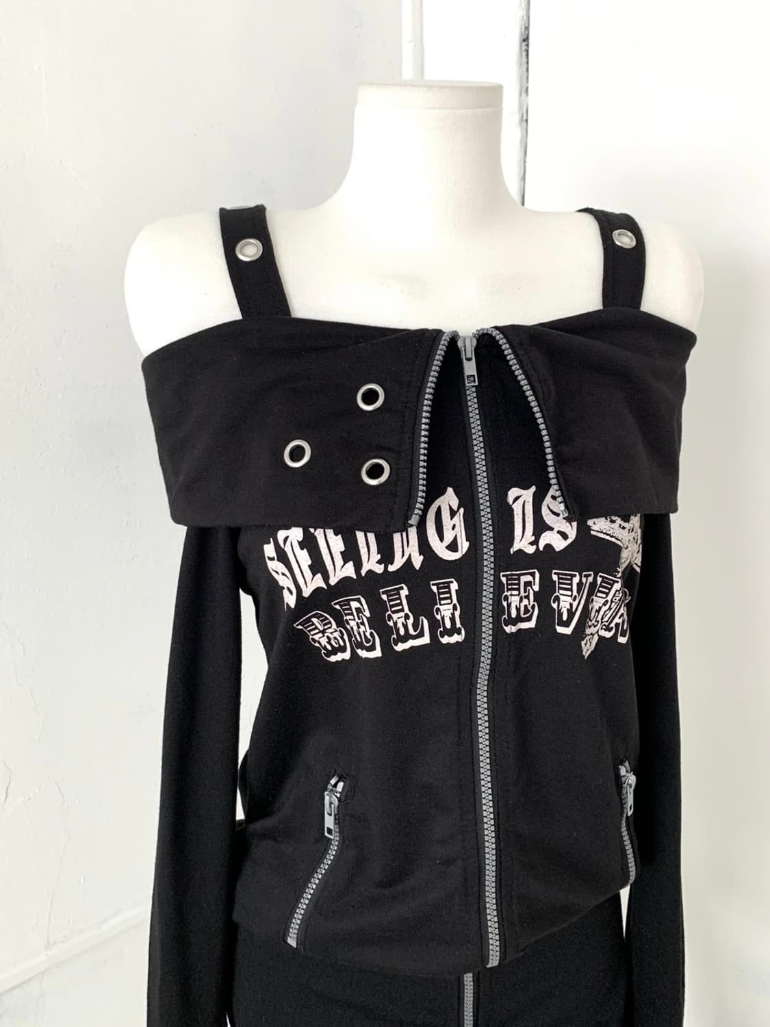 Punk off-shoulder mini dress 상품이미지6