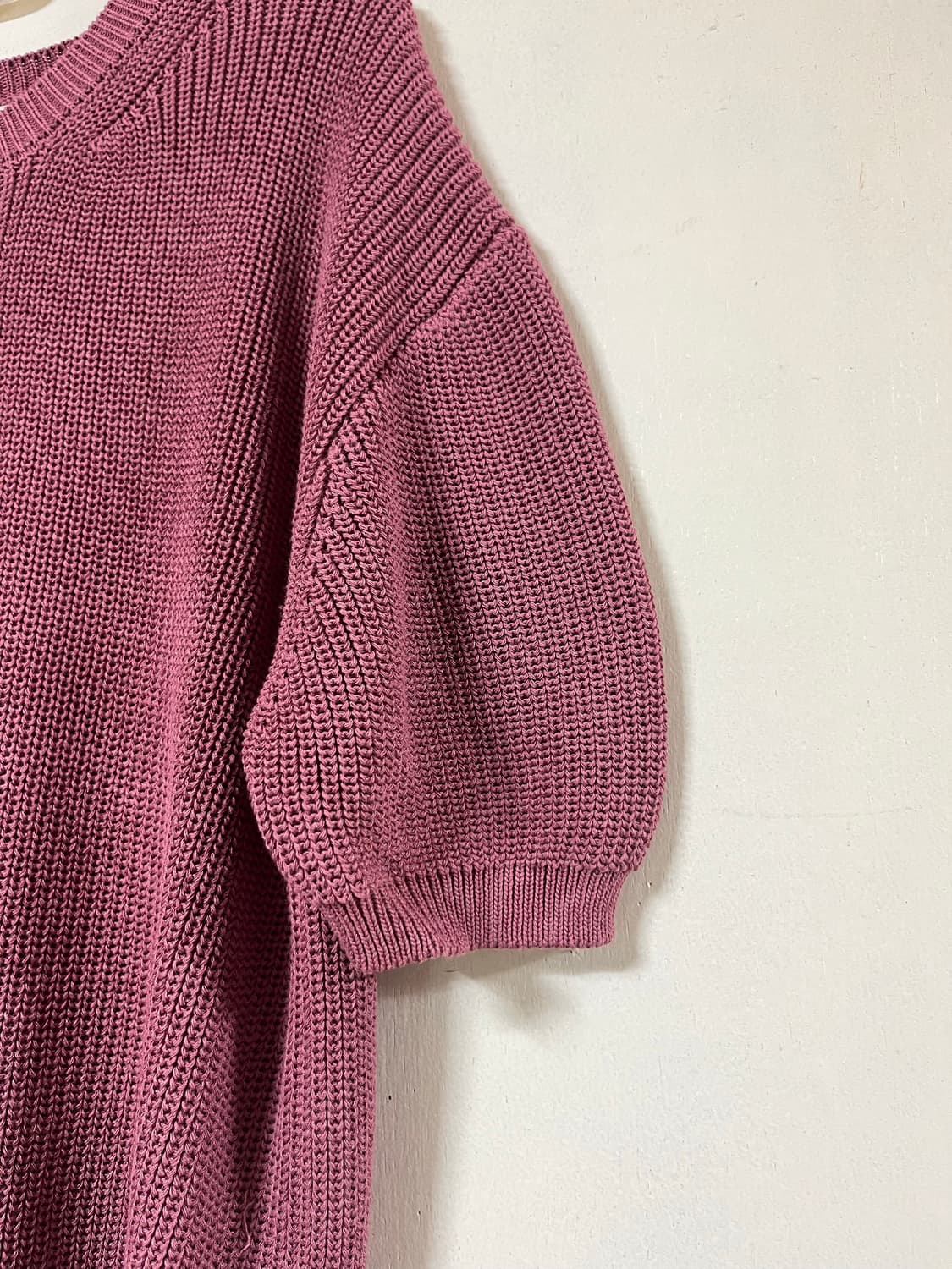 어널러코드 브로치 라운드 니트_인디 핑크 L 사이즈 상품이미지5