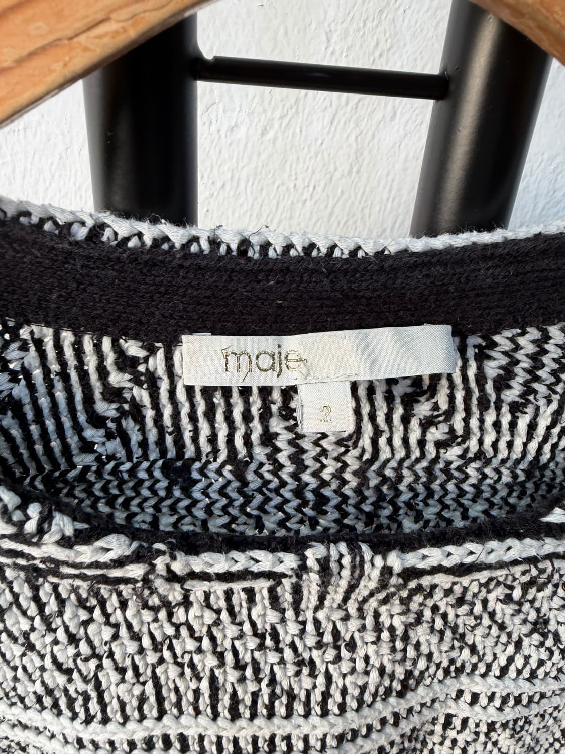 정품) maje 마쥬 루즈핏 트위드 탑 니트 2 상품이미지5