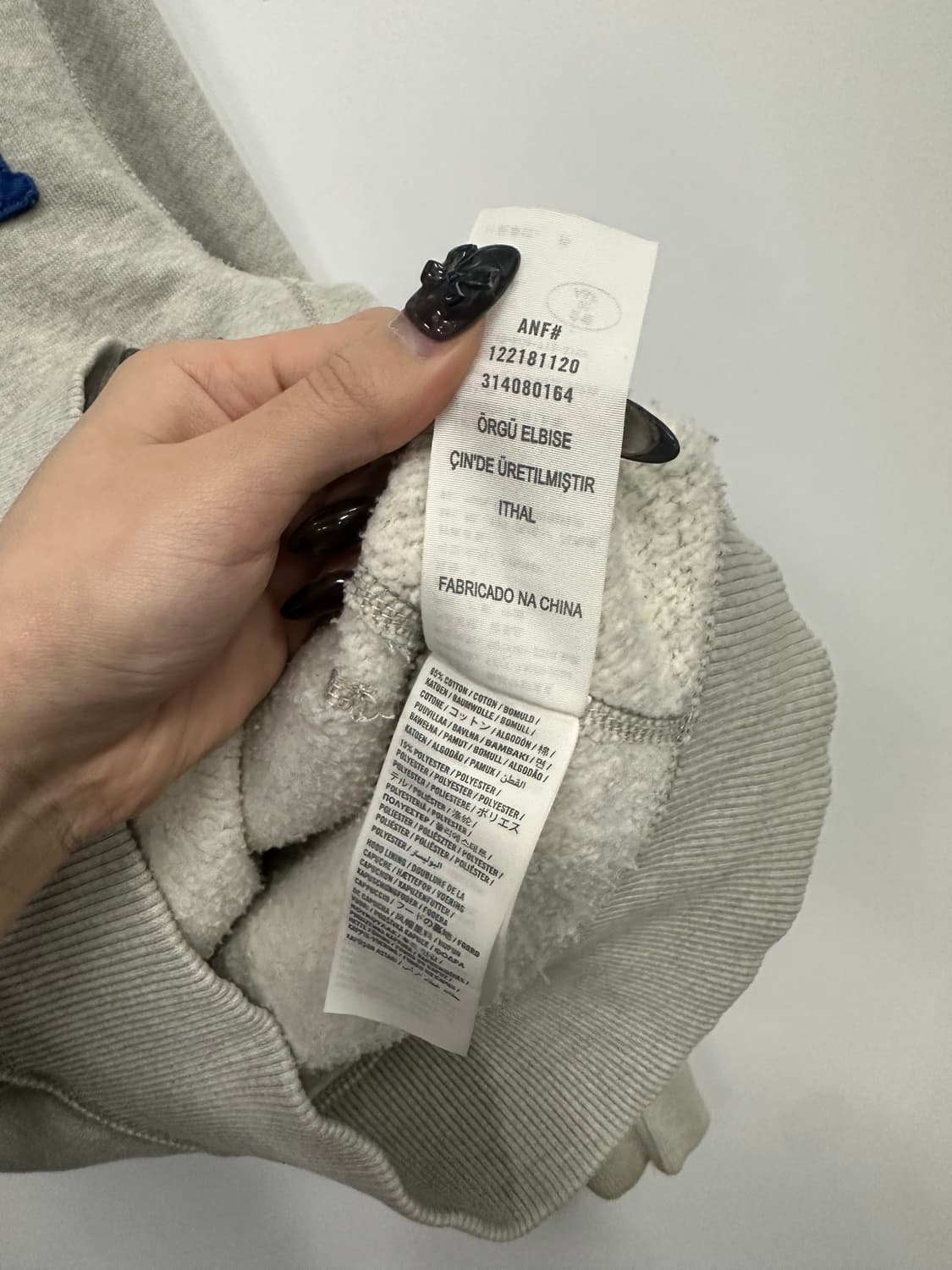 아베크롬비 그레이 후드집업 상품이미지4