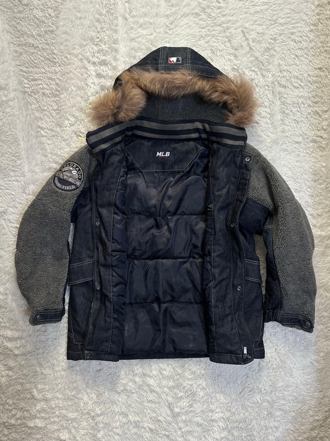 MLB 콜로라도 로키스 데님 후드 패딩 상품이미지6