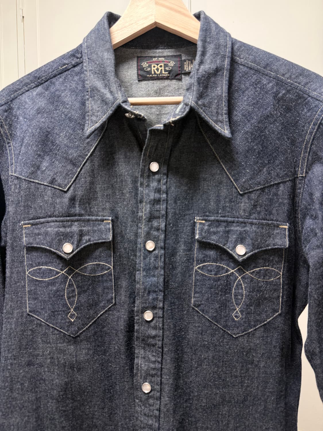 RRL 슬림핏 데님 웨스턴 셔츠 상품이미지3