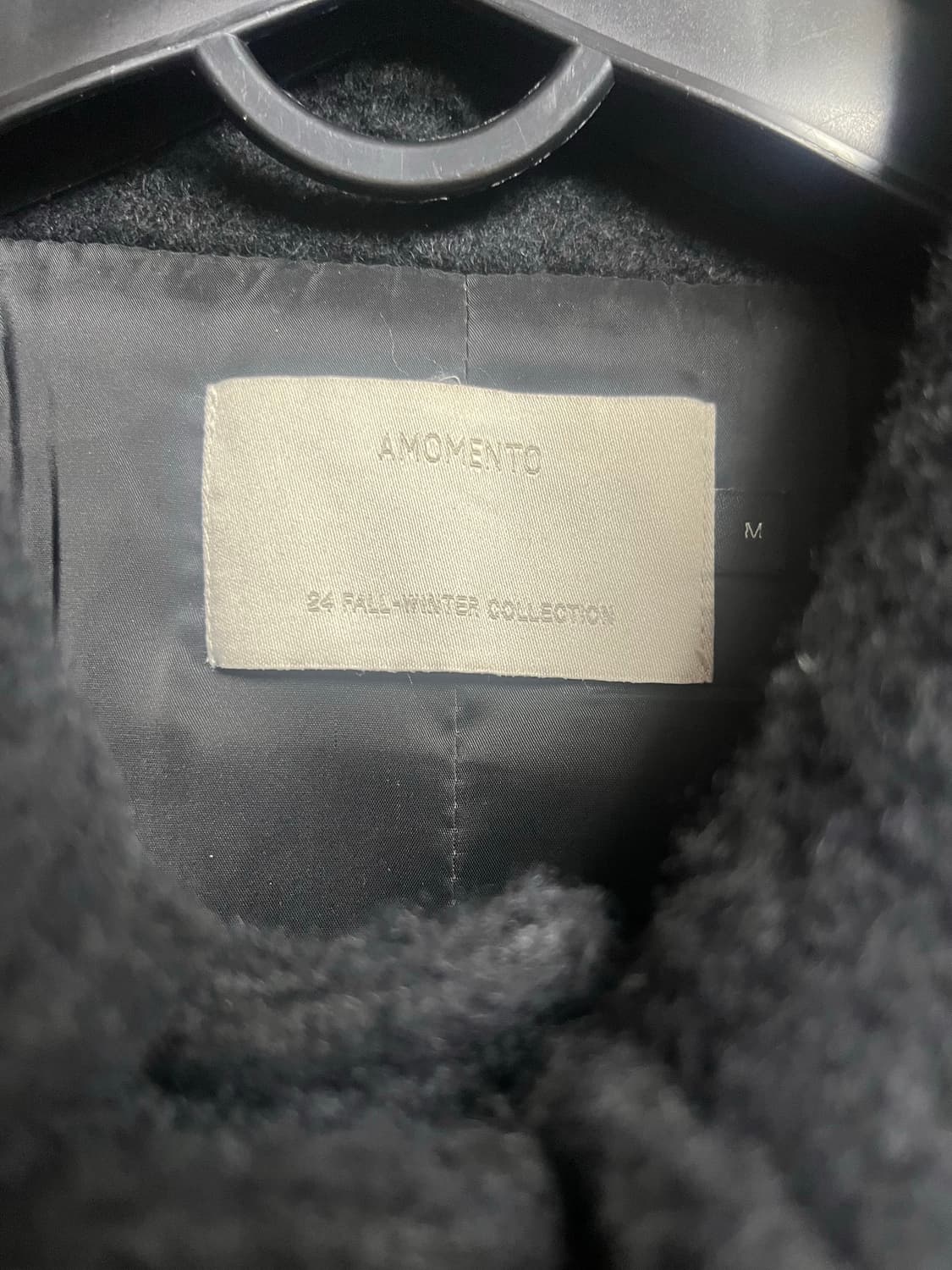 아모멘토 Amomento 24fw 알파카 래글런 코트 BK M 상품이미지5