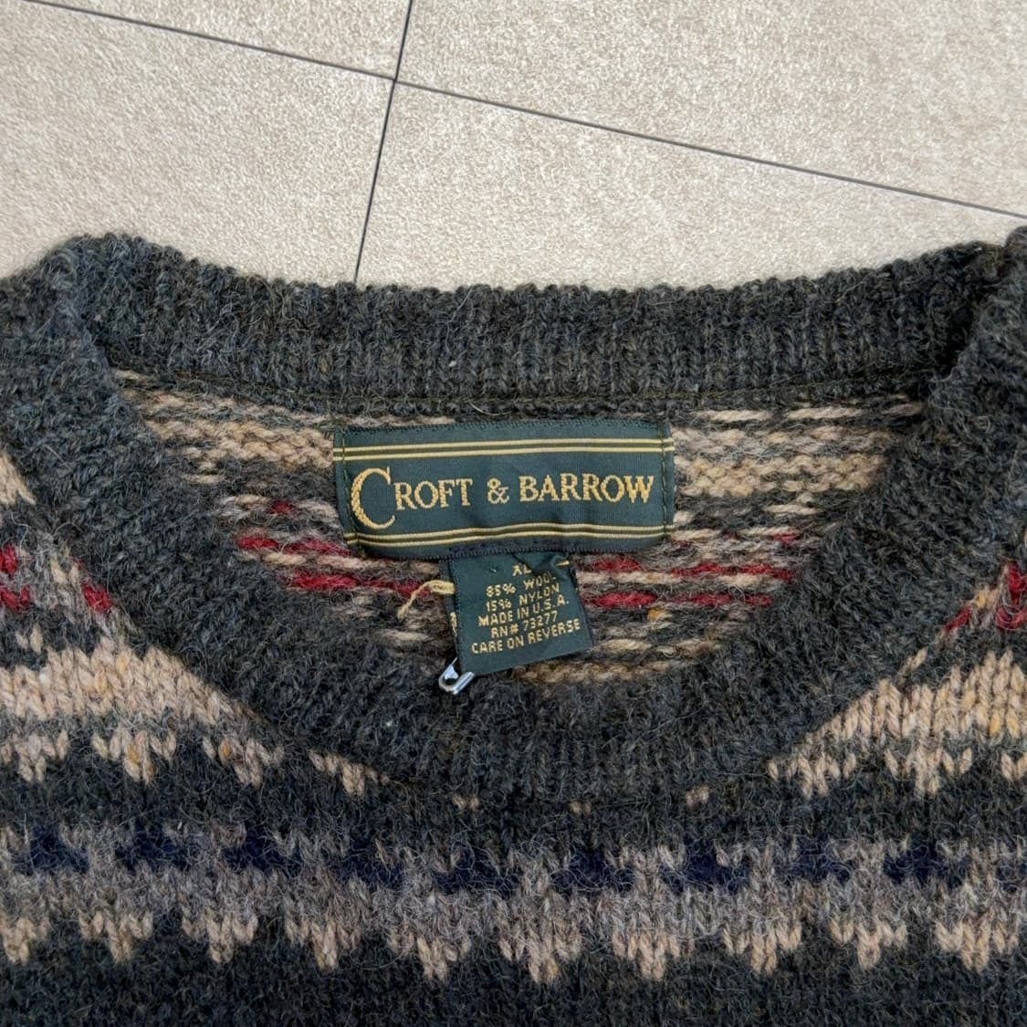 USA 메이드 페어아일 울 니트 상품이미지3