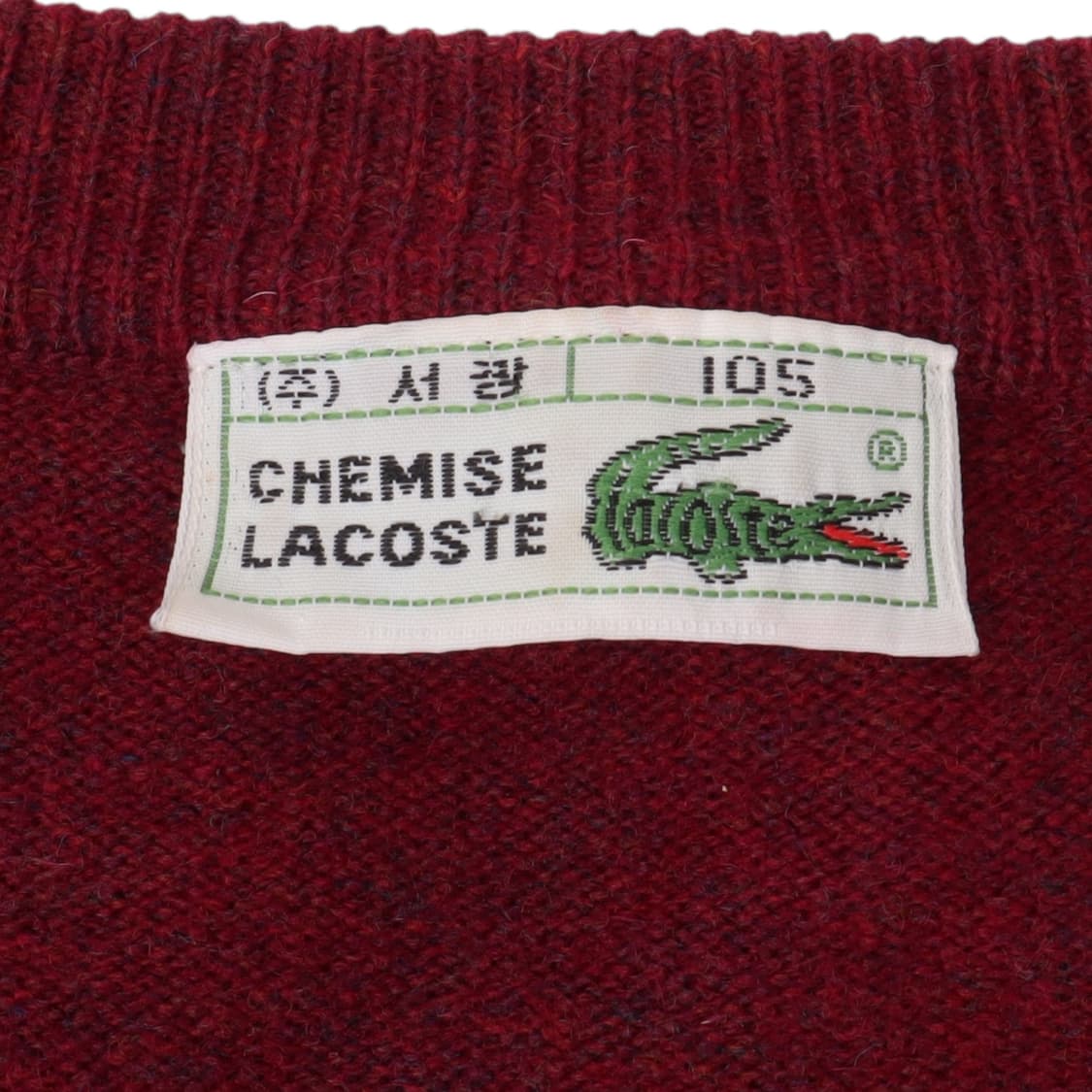라코스테 레드 아가일 브이넥 니트 상품이미지8
