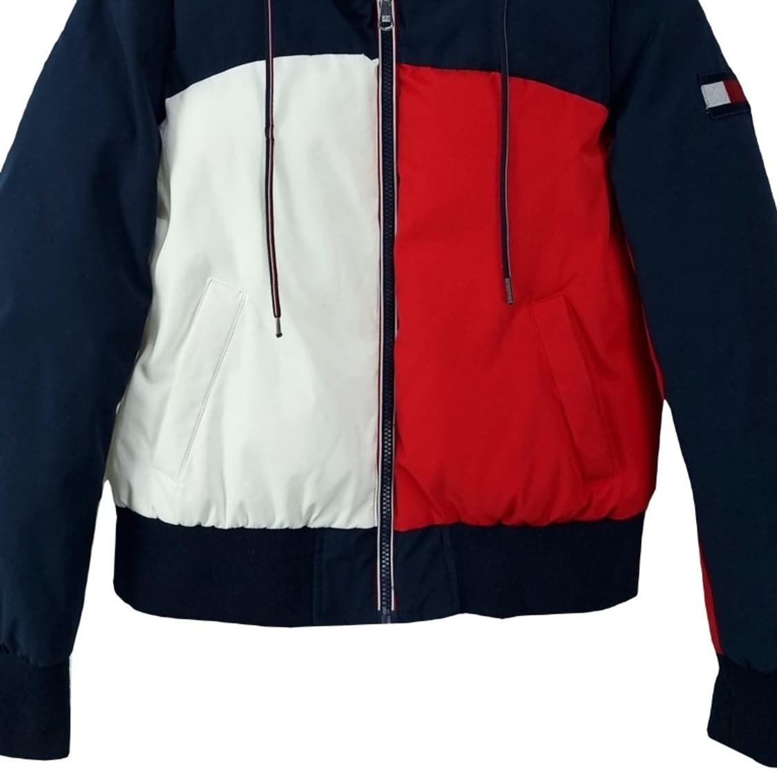 [타미힐피거] 빅로고 후드 봄버 자켓 네이비 M18492 상품이미지5