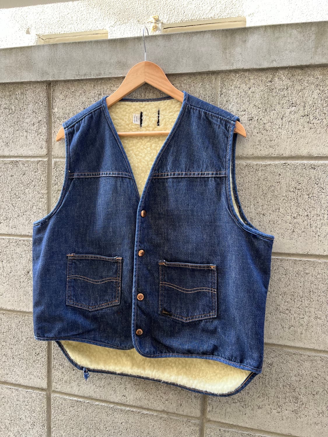 1970s SEARS ROEBUCKS DENIM 빈티지데님쉐르파베스트 상품이미지6