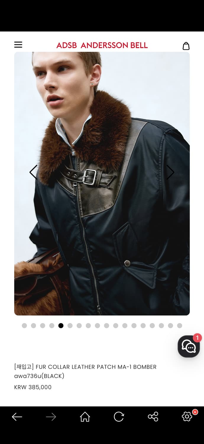 앤더슨벨 FUR COLLAR LEATHER MA-1 봄버 자켓 상품이미지3