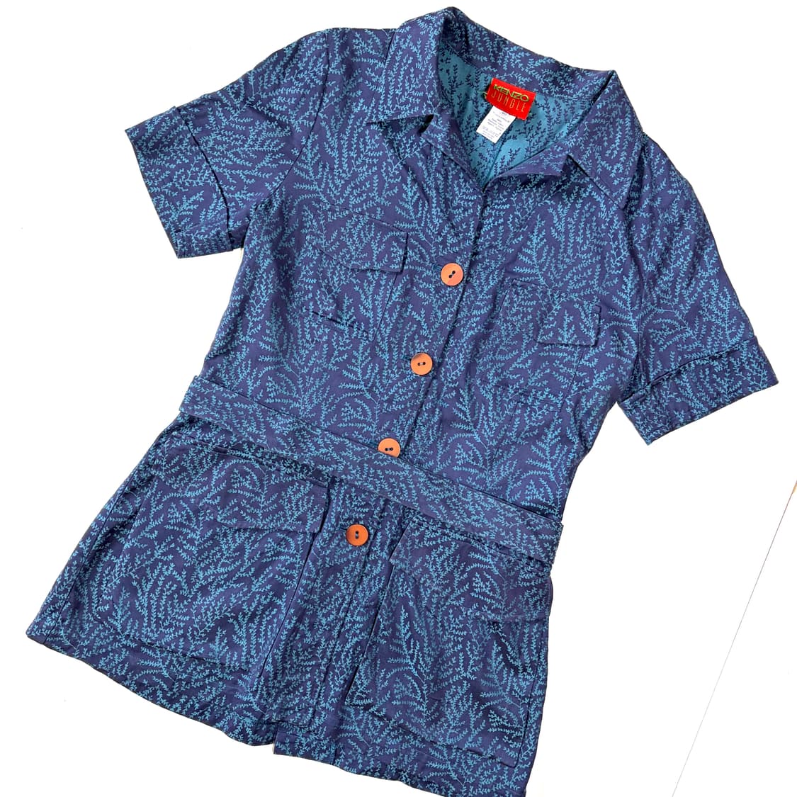겐조 정글 블루 패턴 반팔 원피스 상품이미지3