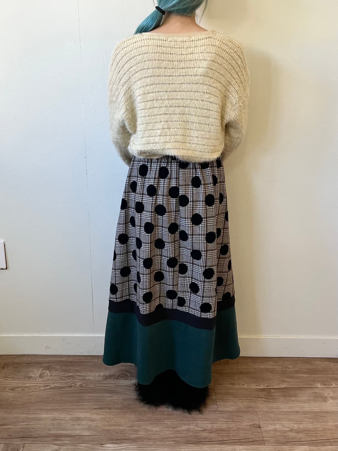 axes 도트 밴딩 스커트 상품이미지6