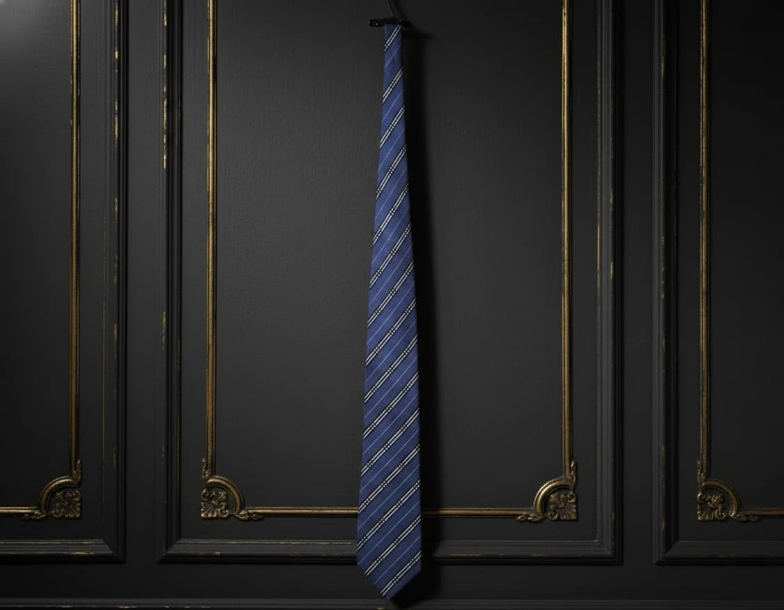 [정품] 버버리 런던 노바 체크 실크 타이 (블루/A급) 상품이미지4