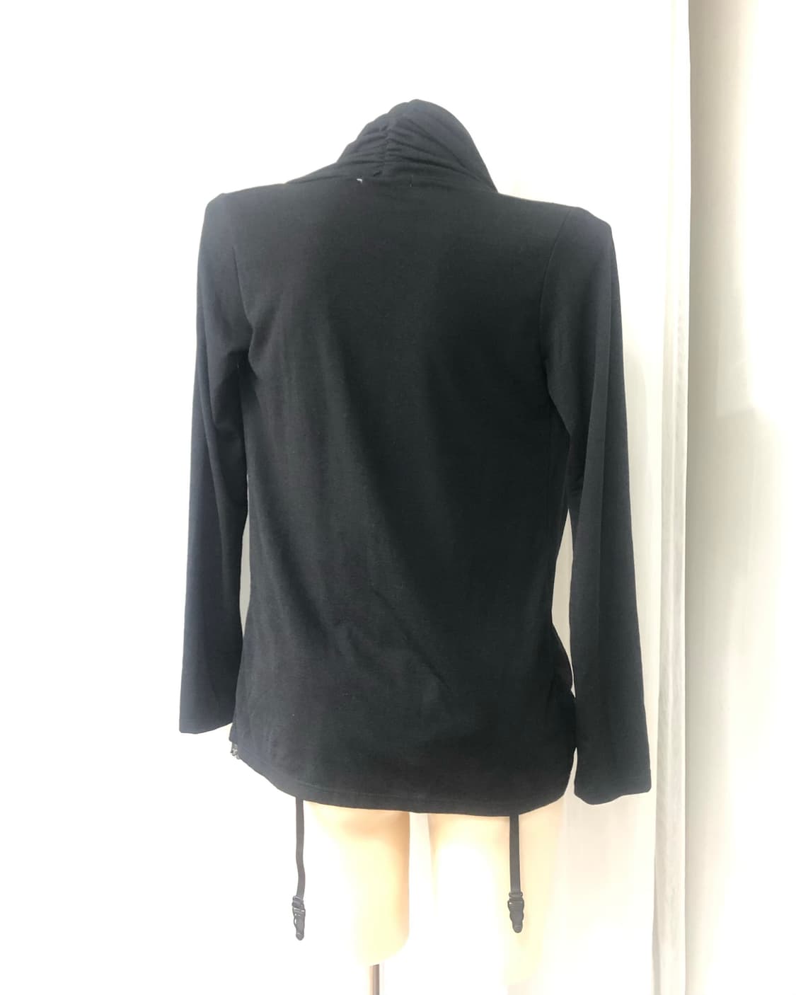 archive cross drape black top 상품이미지6