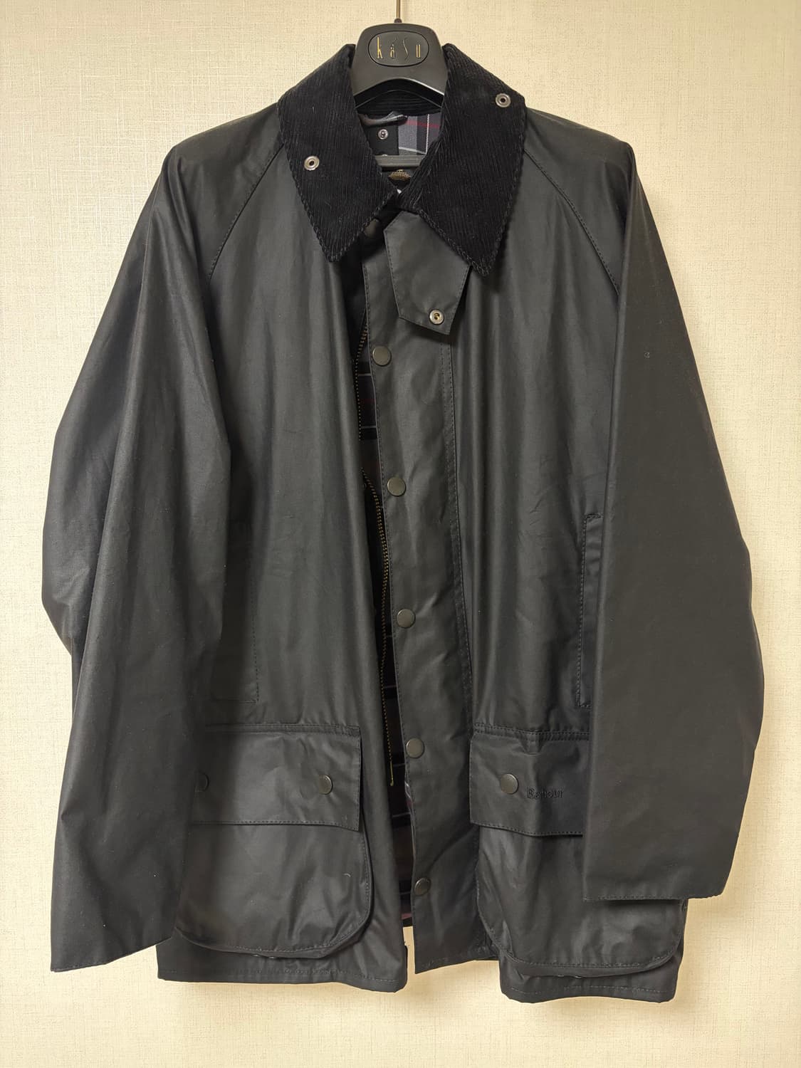 바버 뷰포트 블랙 왁스 자켓 42size (100-105) 실착 5회 상품이미지1