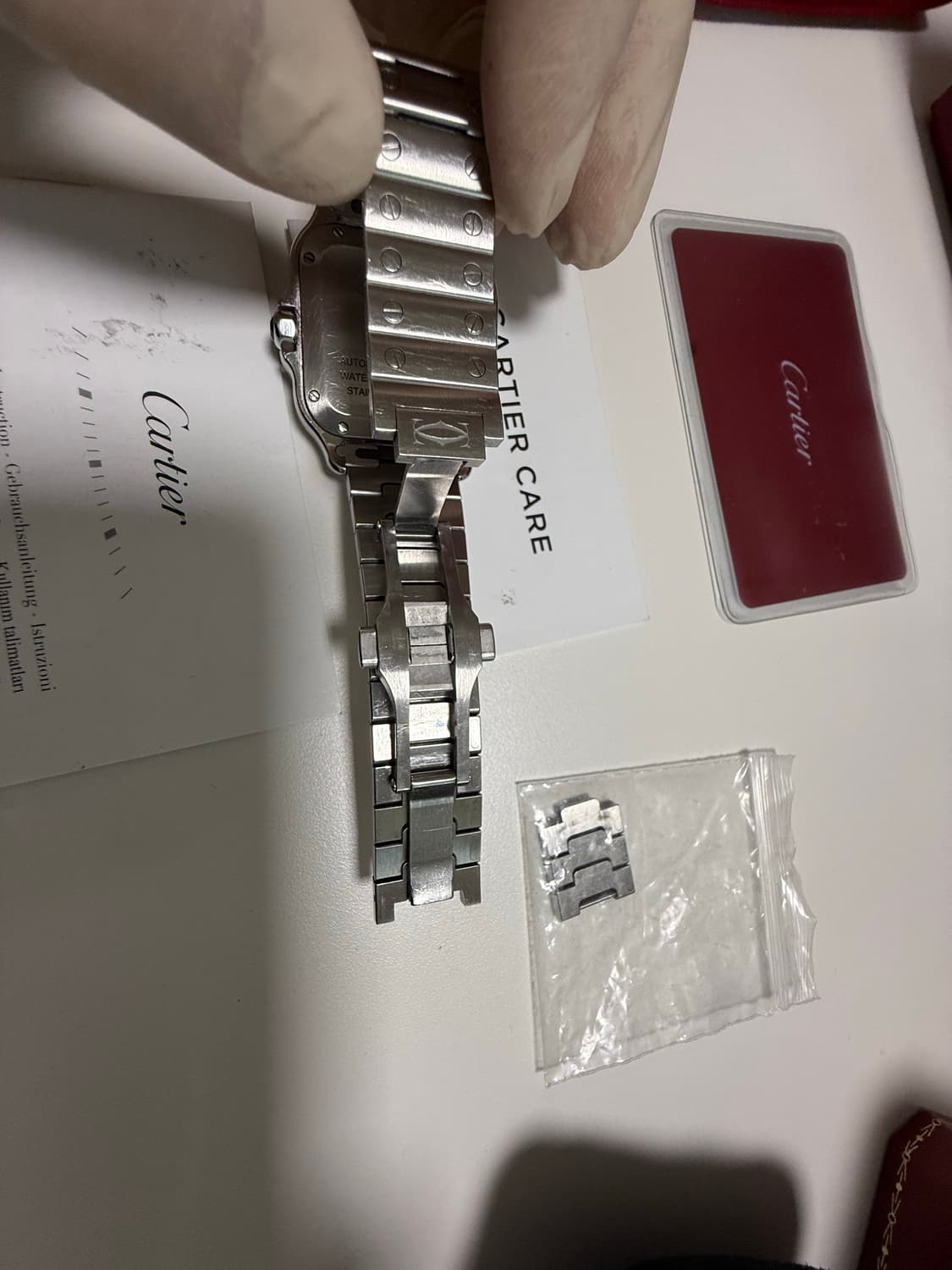 [M] 까르띠에 산토스 미디움 워치 WSSA0029 상품이미지10