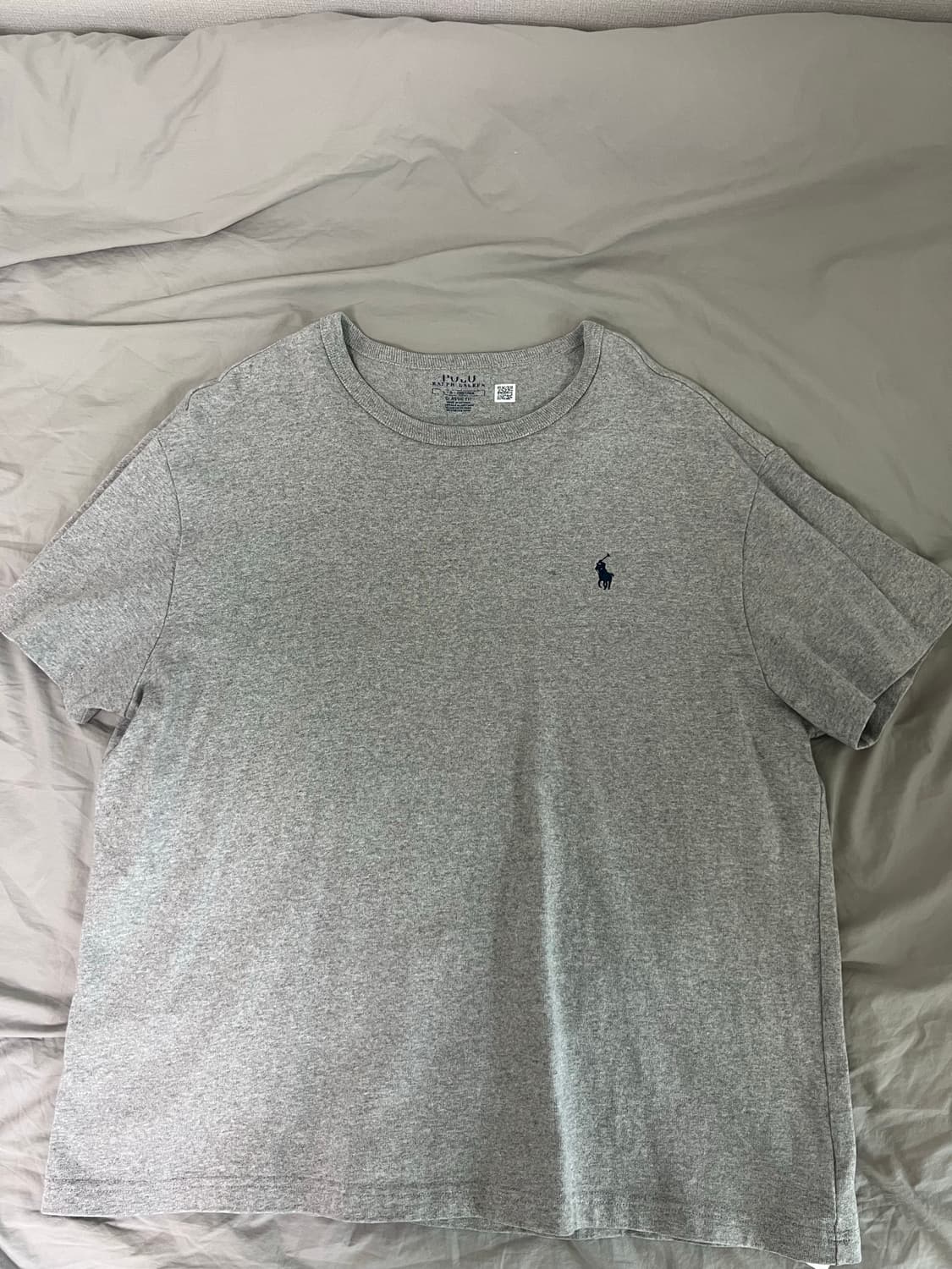 폴로 랄프 로렌 커스텀 슬림 핏 저지 크루넥 티셔츠 화이트  상품이미지1