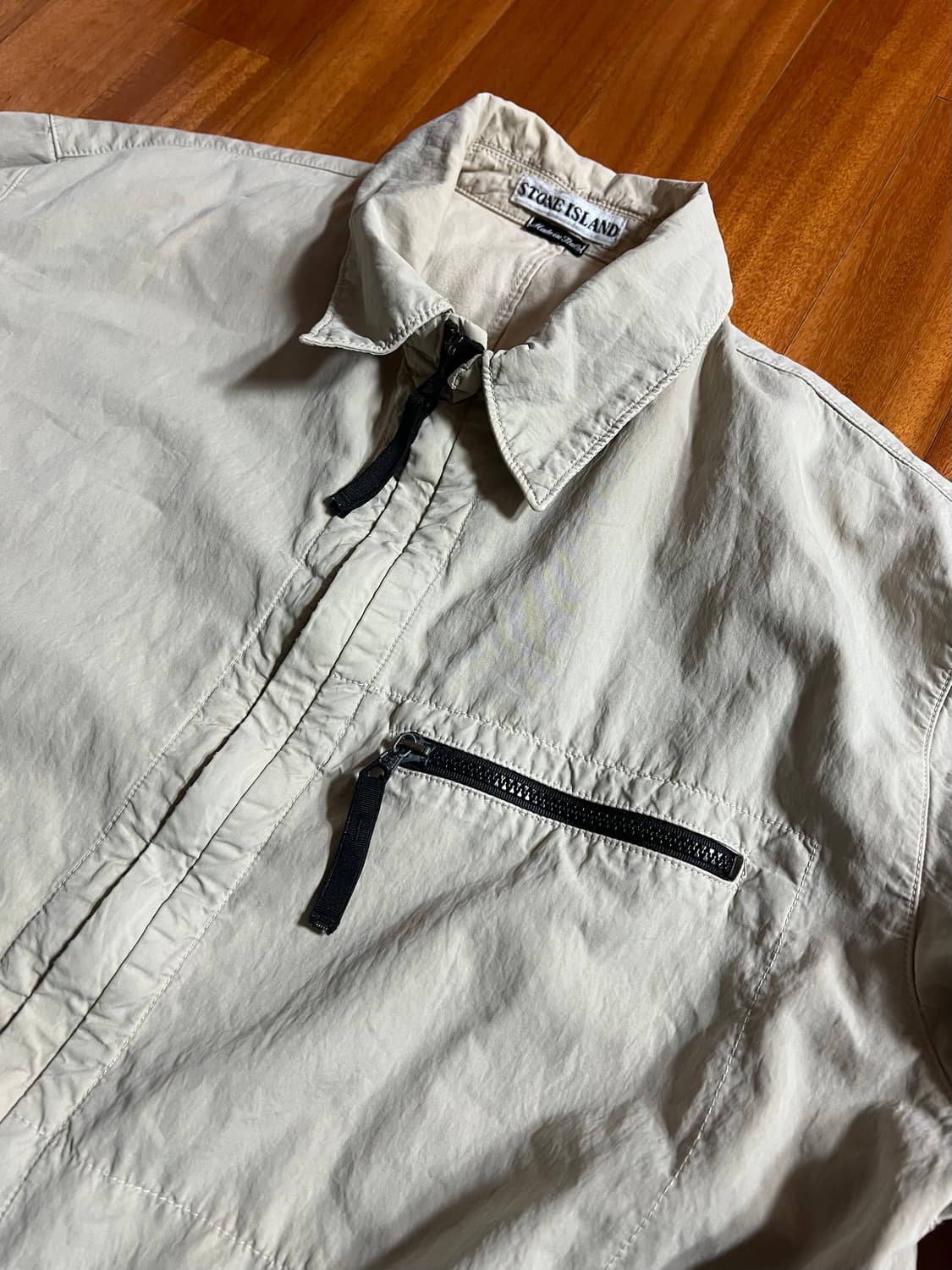 98aw 빈티지 그린와펜 스톤 아일랜드 오버셔츠 자켓 상품이미지4