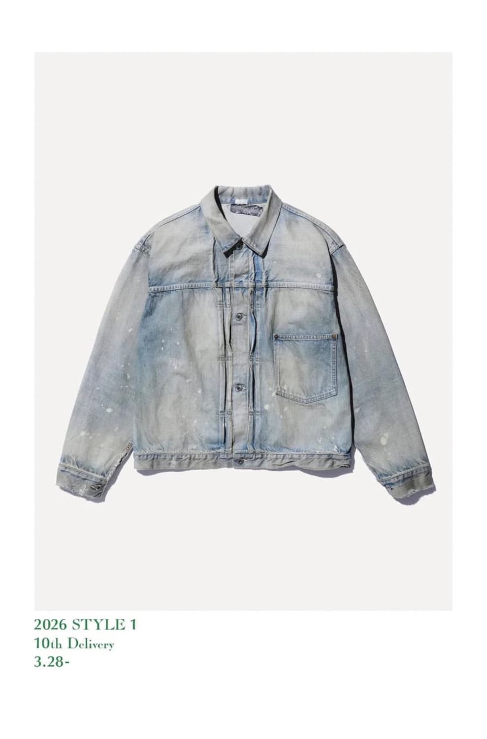 아프레쎄 A.presse 26ss 블리치 1st 데님자켓 50size 상품이미지1