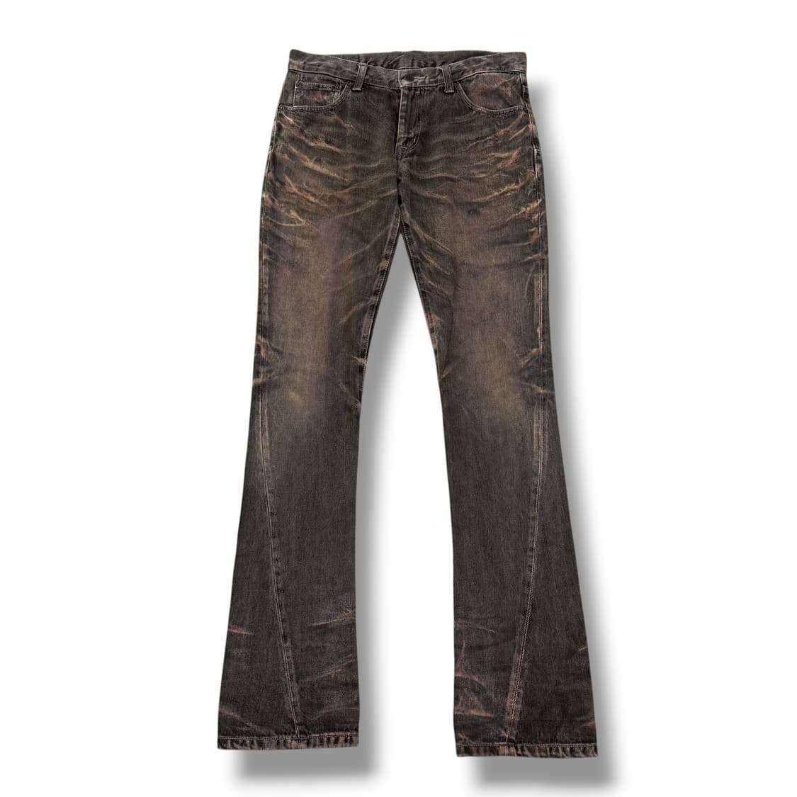 JPN 브라운 워싱 부츠컷 롱팬츠 상품이미지1