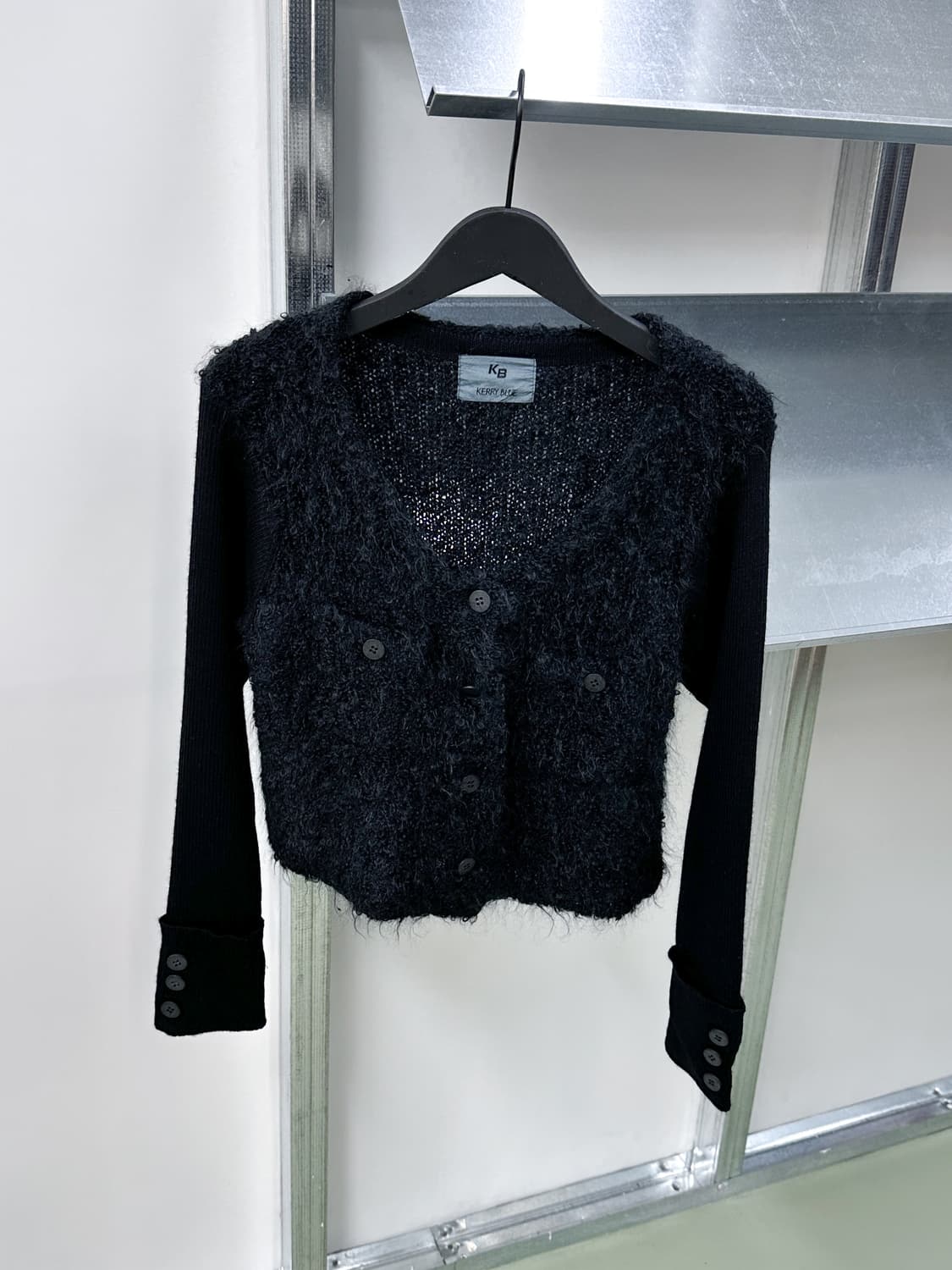 black boucle pocket cardigan 상품이미지1