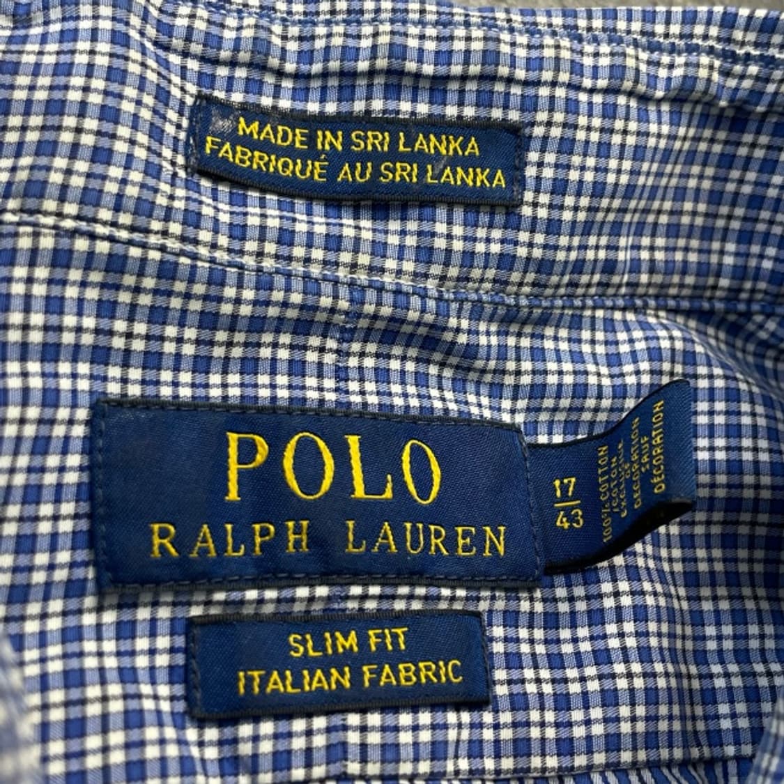 100 폴로 이탈리안 패브릭 체크셔츠 상품이미지3