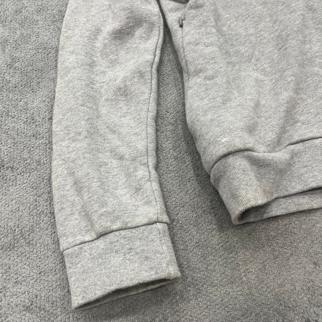 XS 아디다스 회색 후드티 트레포일 로고 상품이미지3