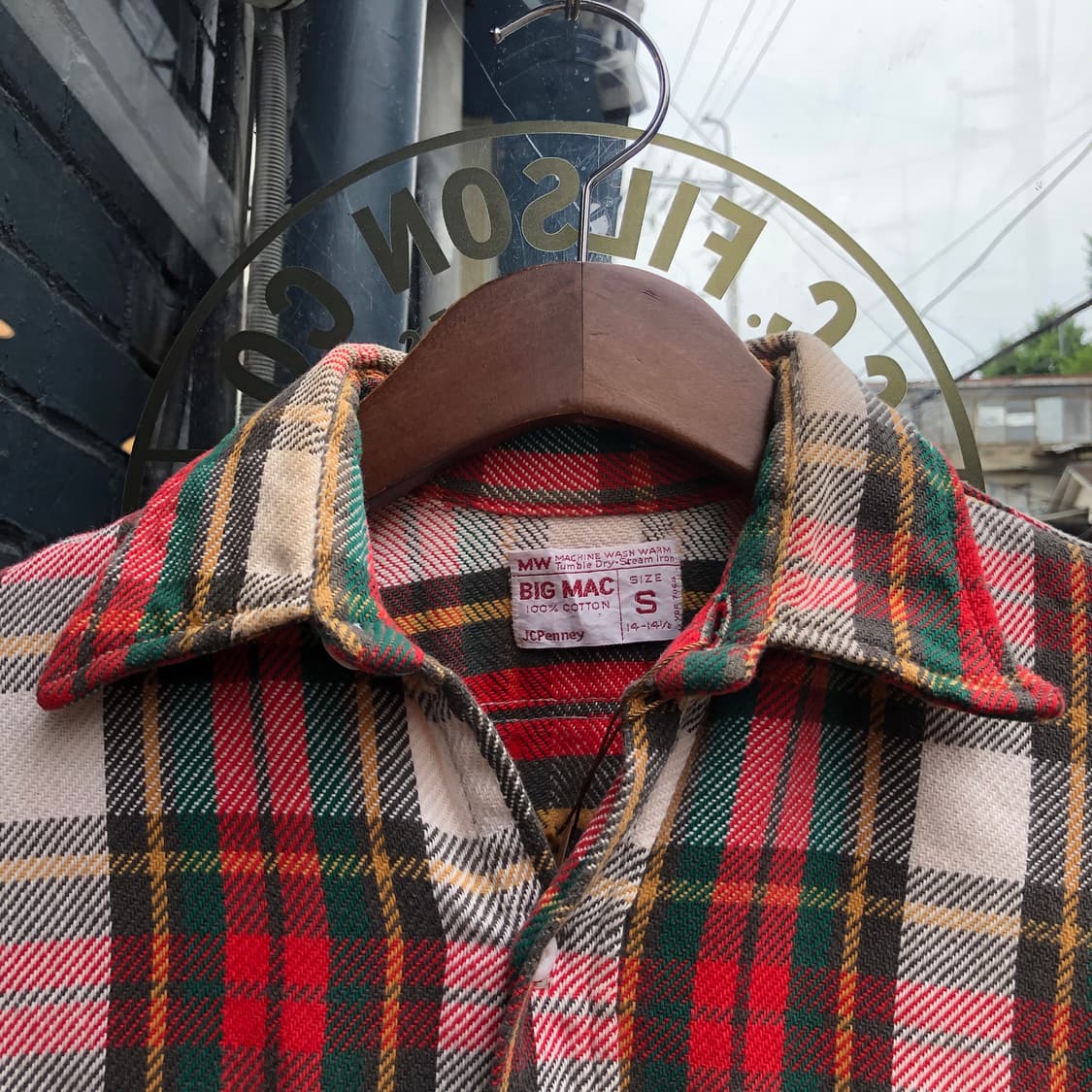 70s Big Mac flannel shirt-S 상품이미지2