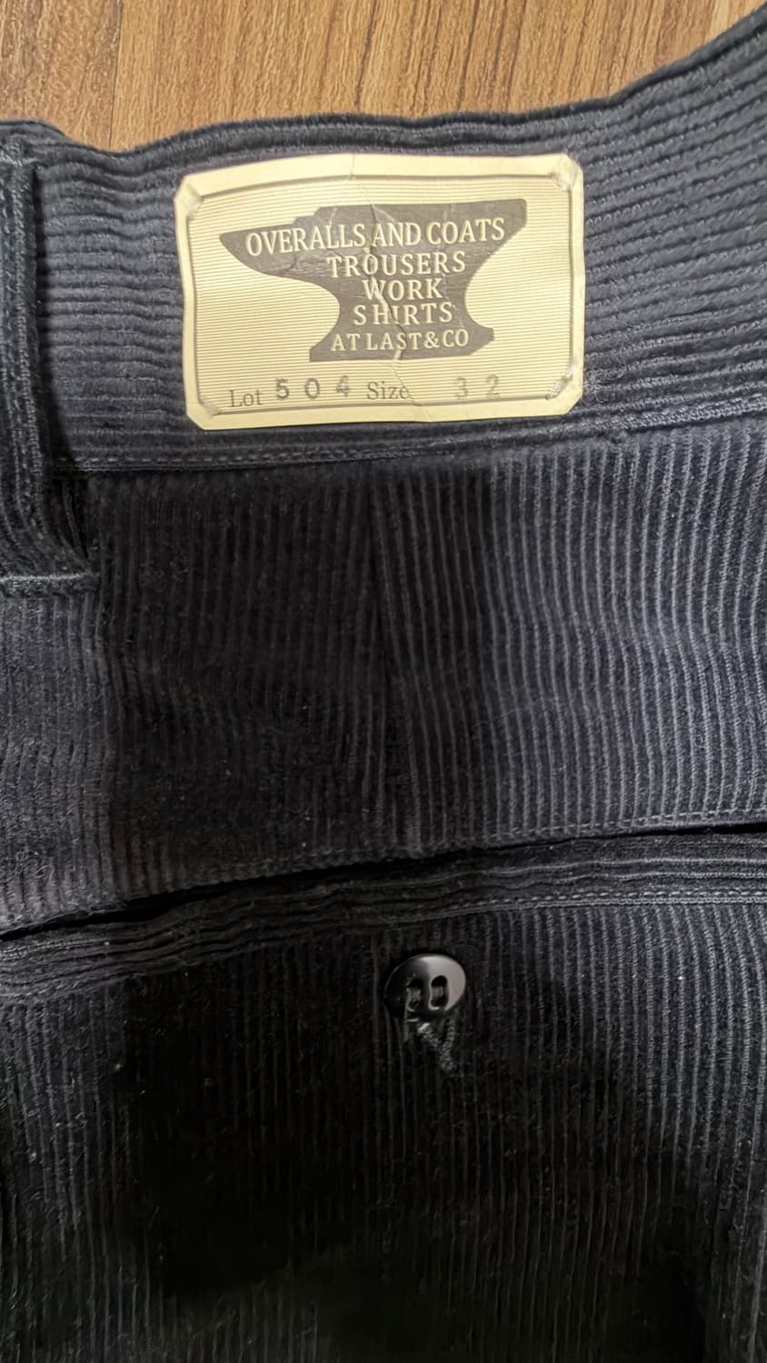 타임원클로딩 코듀로이 트라우저 블랙 상품이미지3